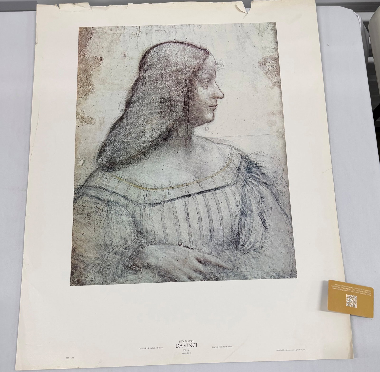 Leonardo Da Vinci "Portrait of Isabelle d'Este" Reproduction Print - 2