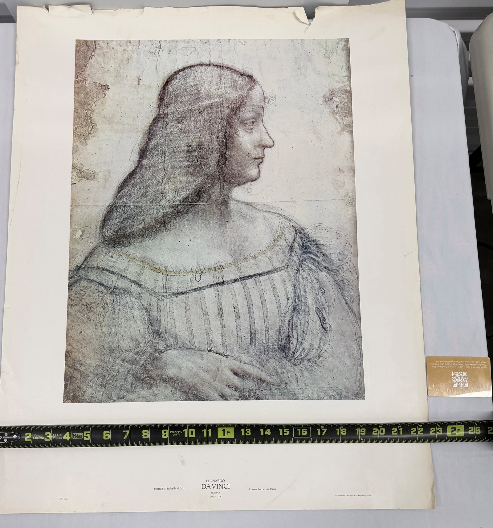 Leonardo Da Vinci "Portrait of Isabelle d'Este" Reproduction Print - 4