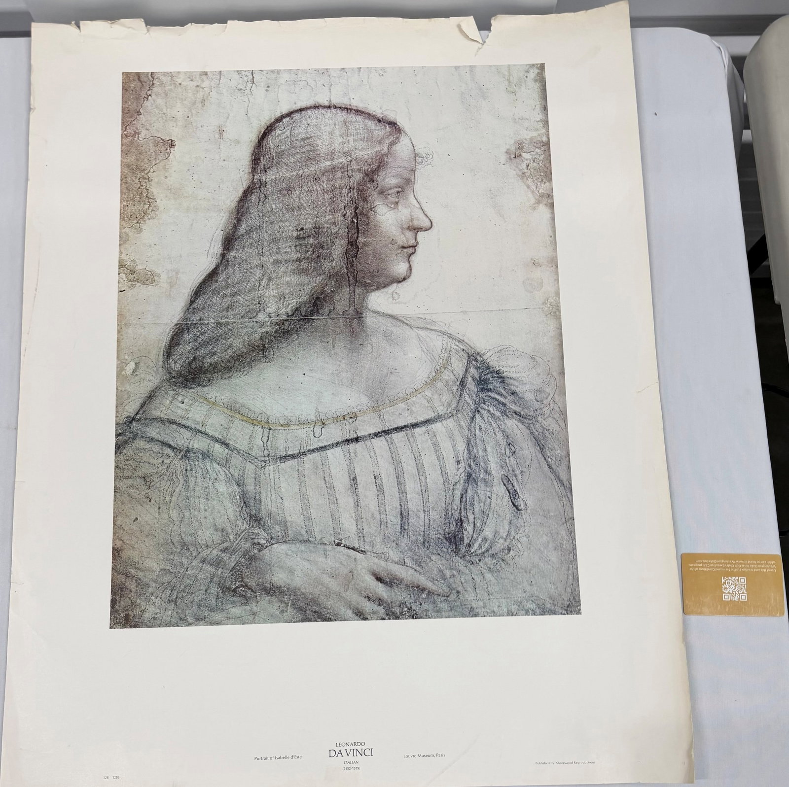Leonardo Da Vinci "Portrait of Isabelle d'Este" Reproduction Print - 5