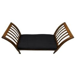 Mid-Century Modern Slat-Back Bench (1 of 6)