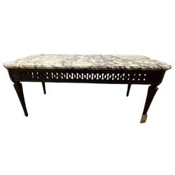 French Louis XVI Style Ormolu Mounted Marble-Top Console Table (1 of 7)