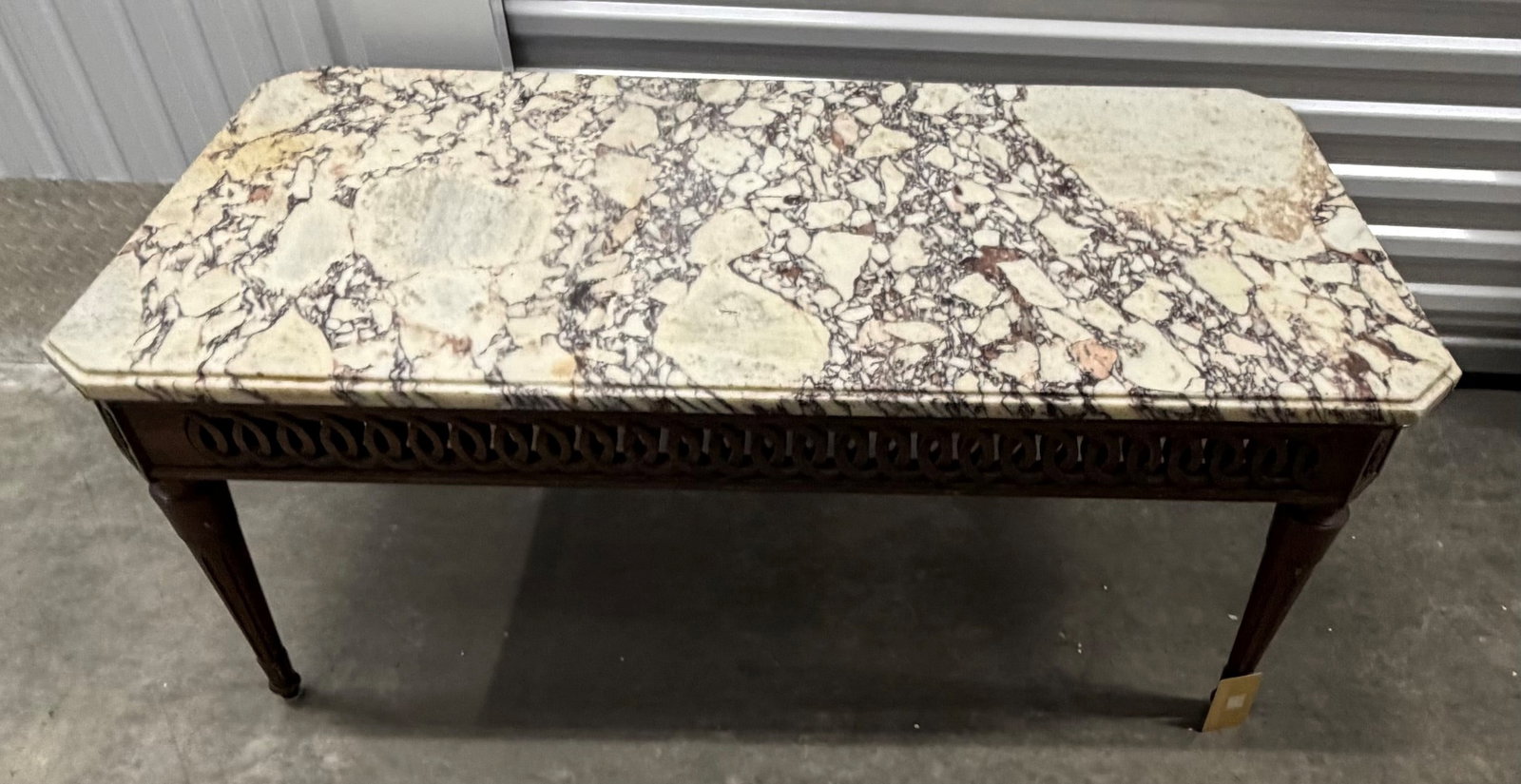 French Louis XVI Style Ormolu Mounted Marble-Top Console Table - 5