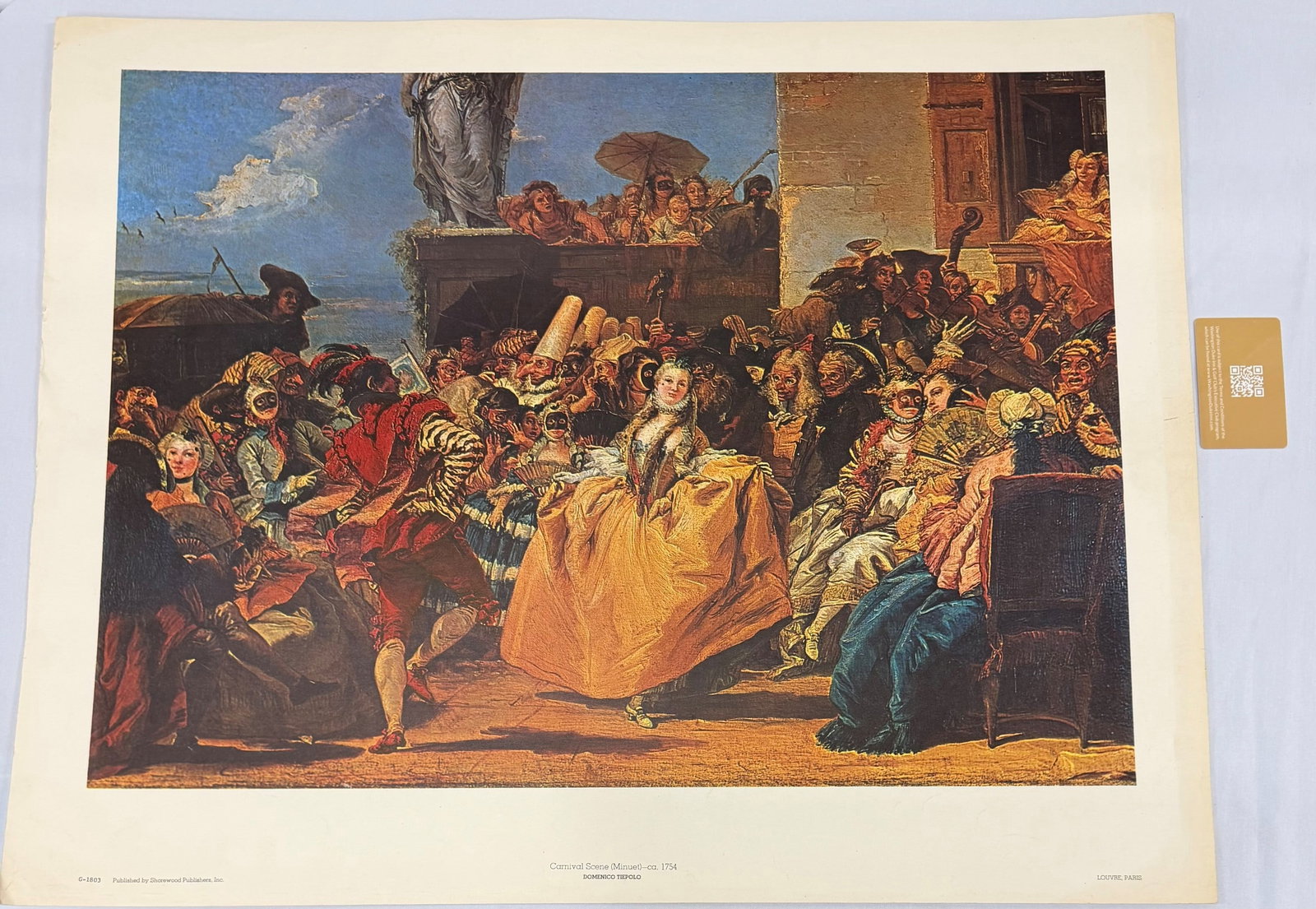 Domenico Tiepolo, "Carnival Scene (Minuet)", 1754, Offset Lithograph - 2