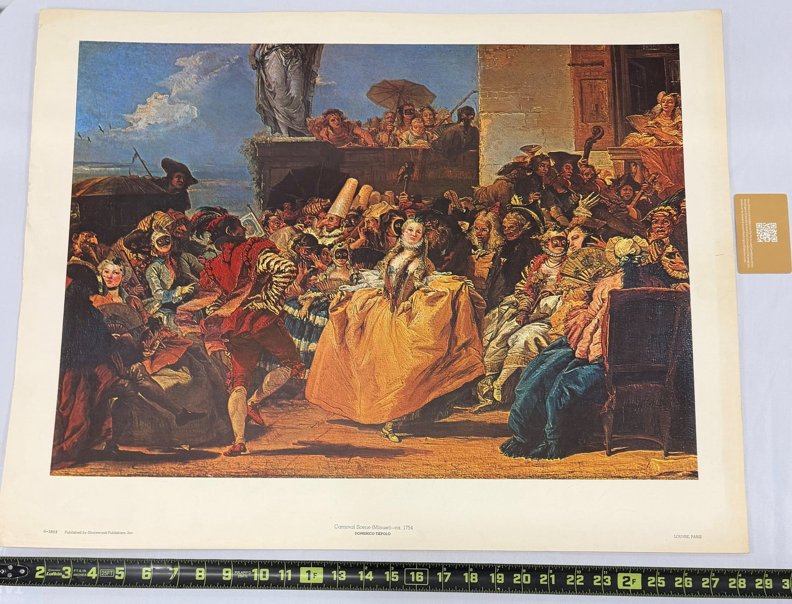 Domenico Tiepolo, "Carnival Scene (Minuet)", 1754, Offset Lithograph - 3