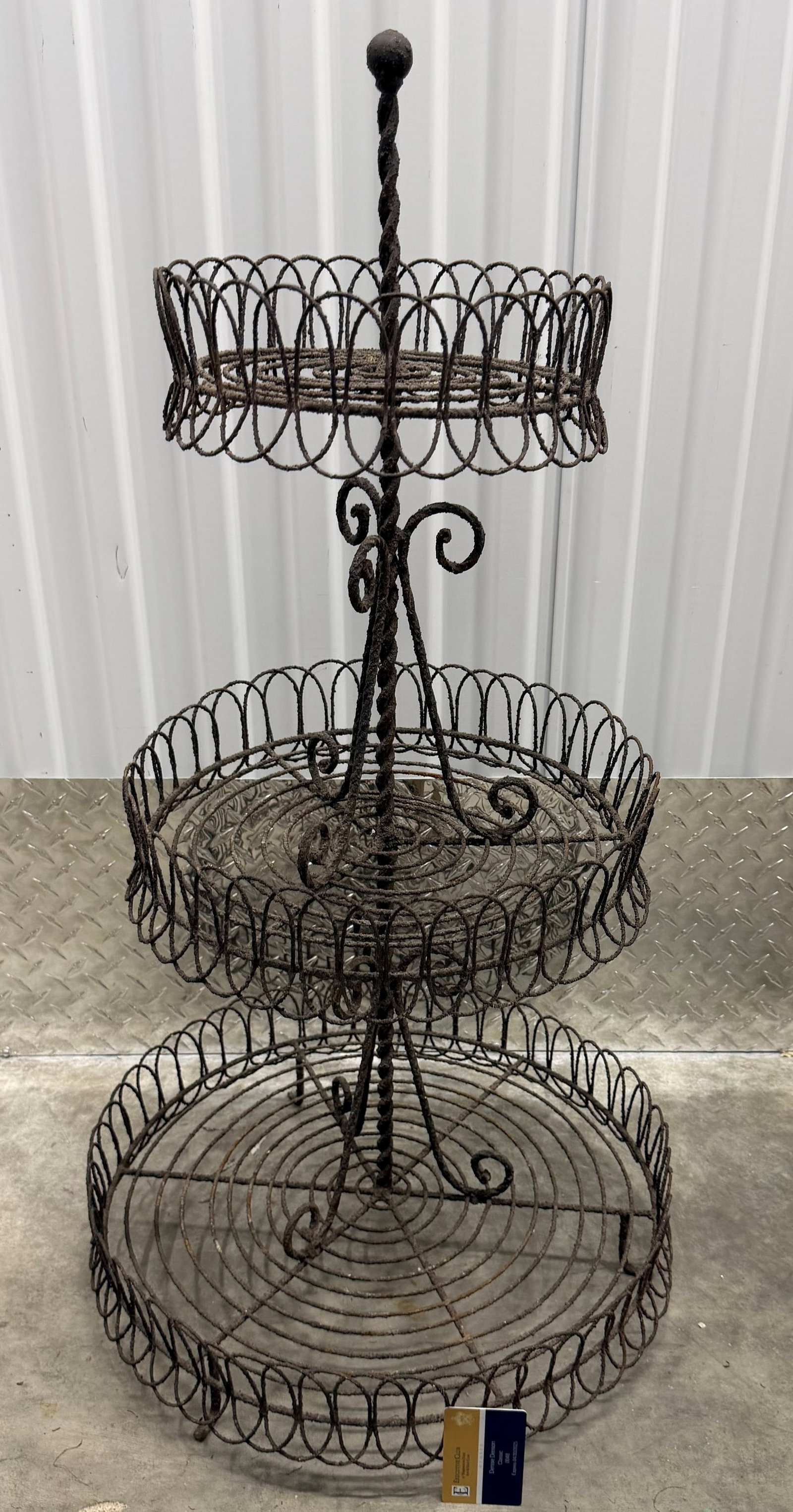 Three-Tiered Wrought Iron Garden Etagere/Plant Stand - 2