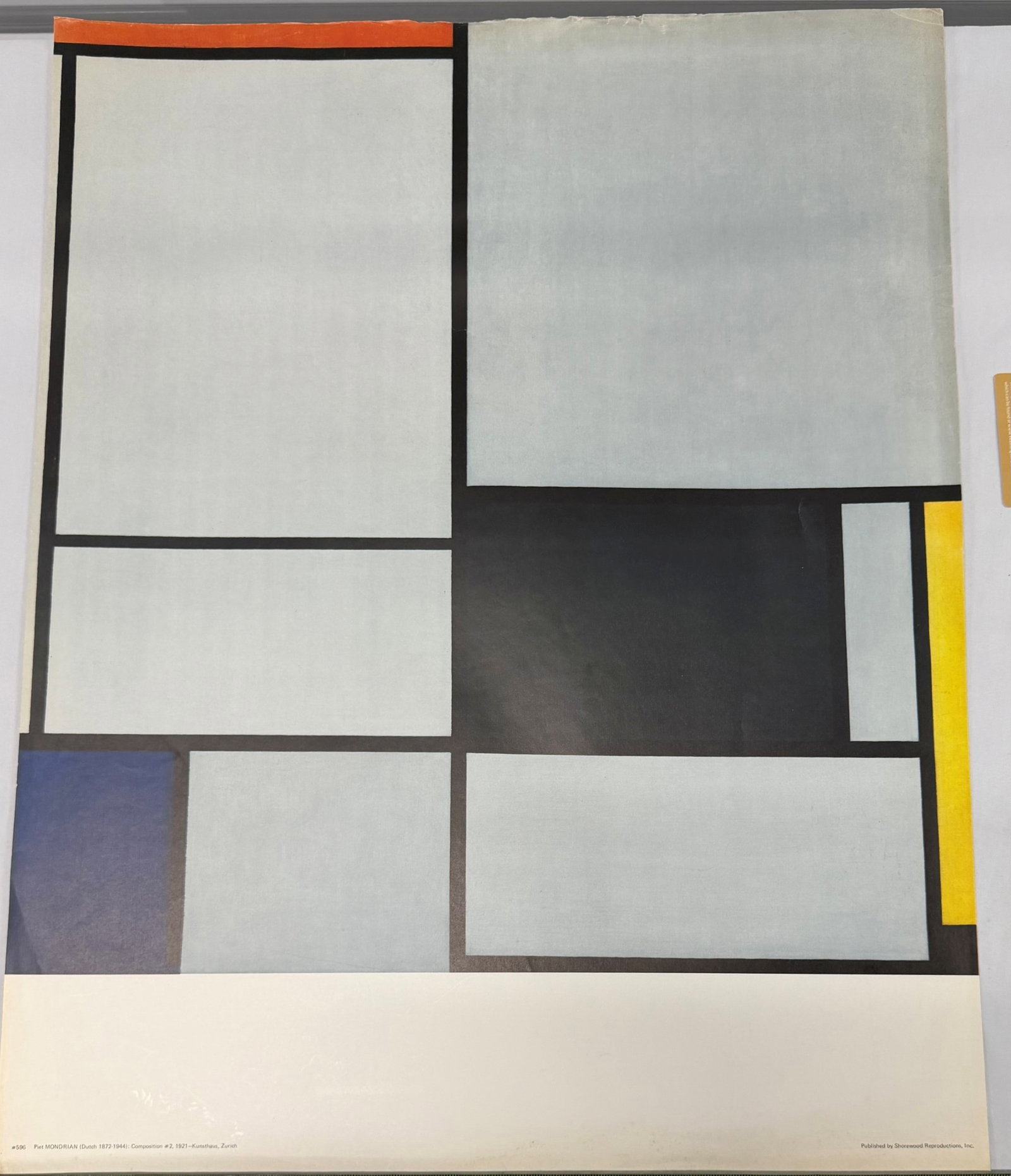 Piet Mondrian "Composition #2 1921 Kunsthaus, Zurich" Offset Lithograph - 2