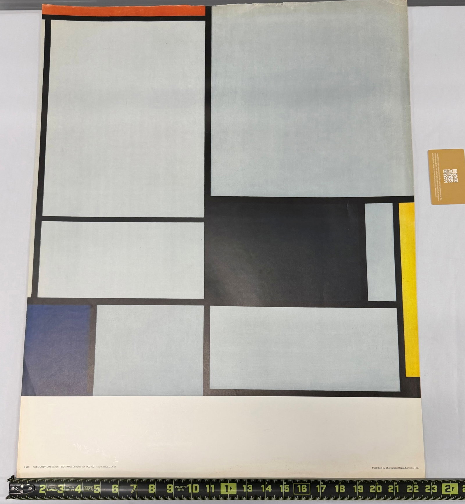 Piet Mondrian "Composition #2 1921 Kunsthaus, Zurich" Offset Lithograph - 3