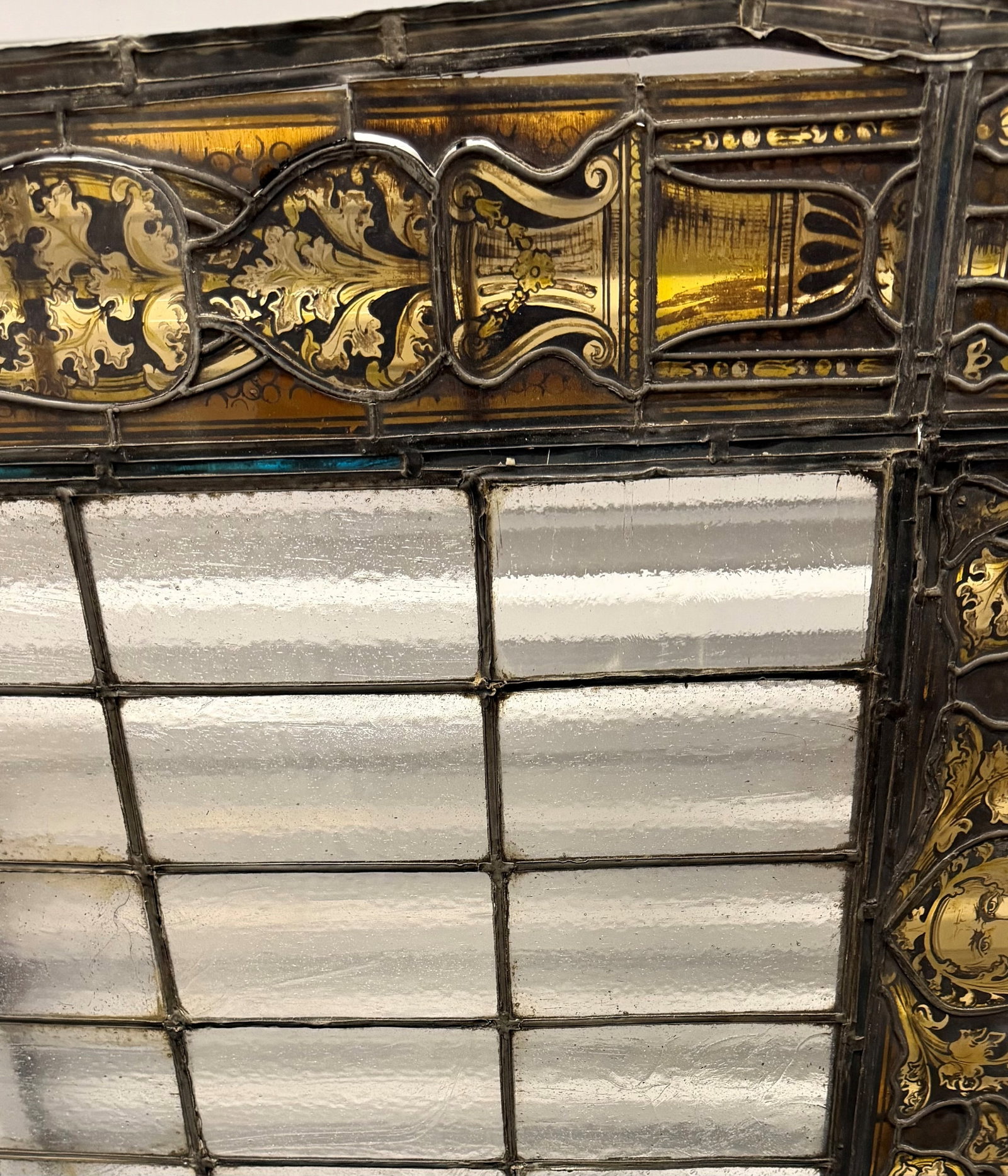Large Neo-Gothic Stained Glass Window Panel - 8