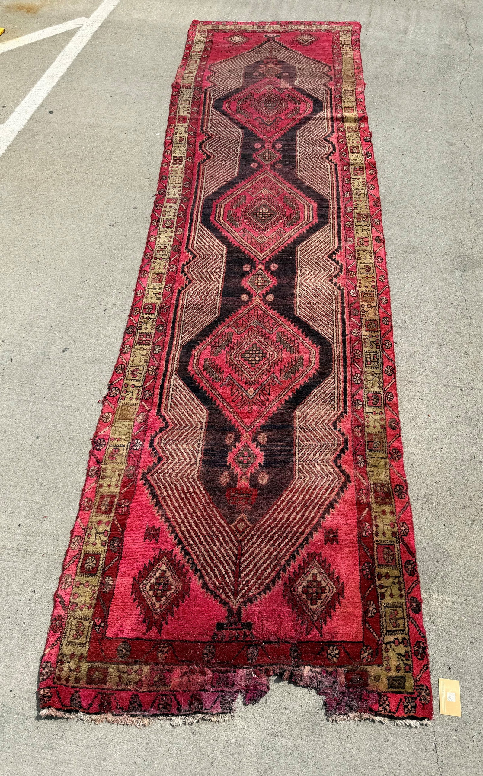 Hand-Knotted 100% Wool Persian Tribal Runner Rug - 4
