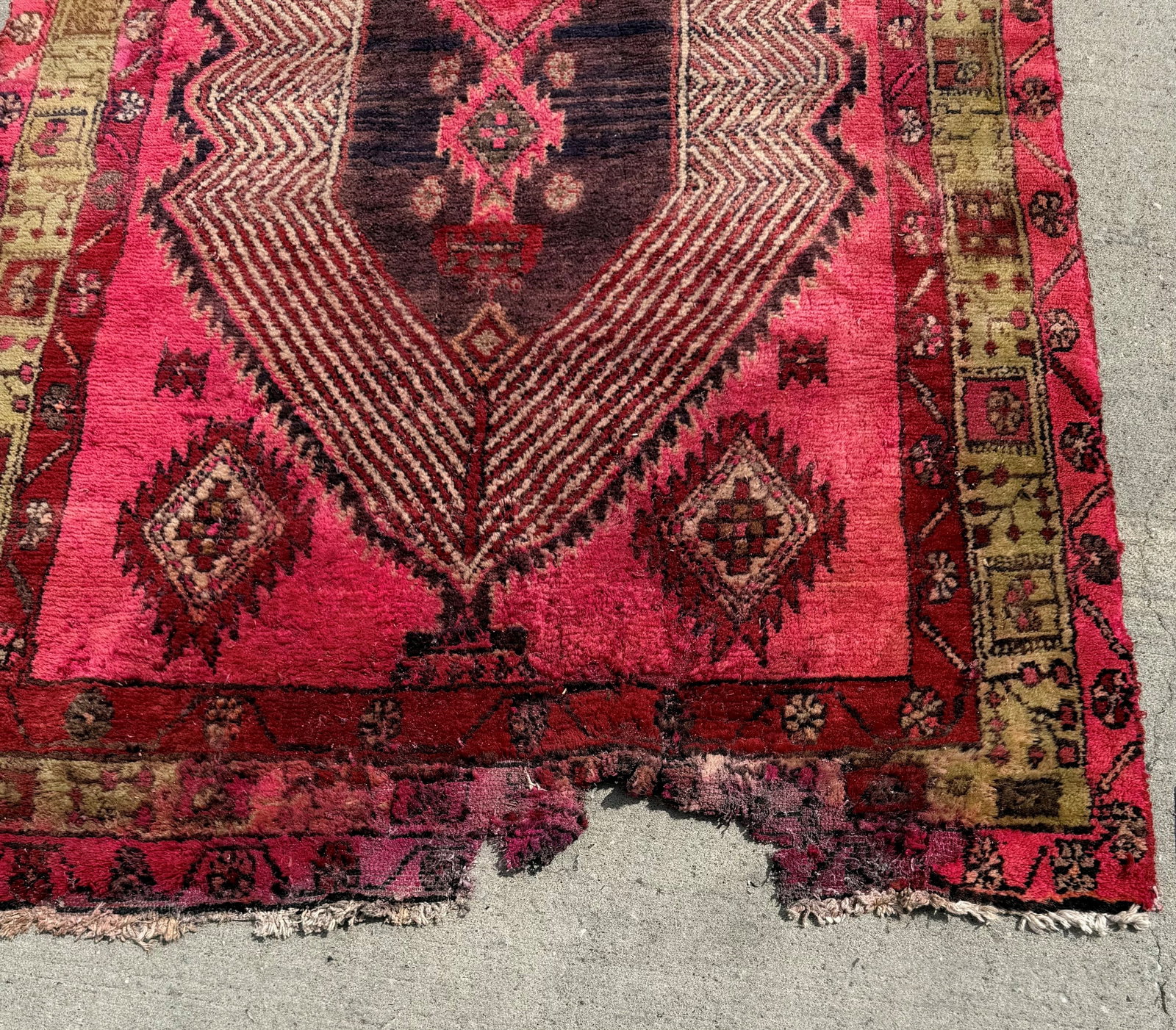 Hand-Knotted 100% Wool Persian Tribal Runner Rug - 5