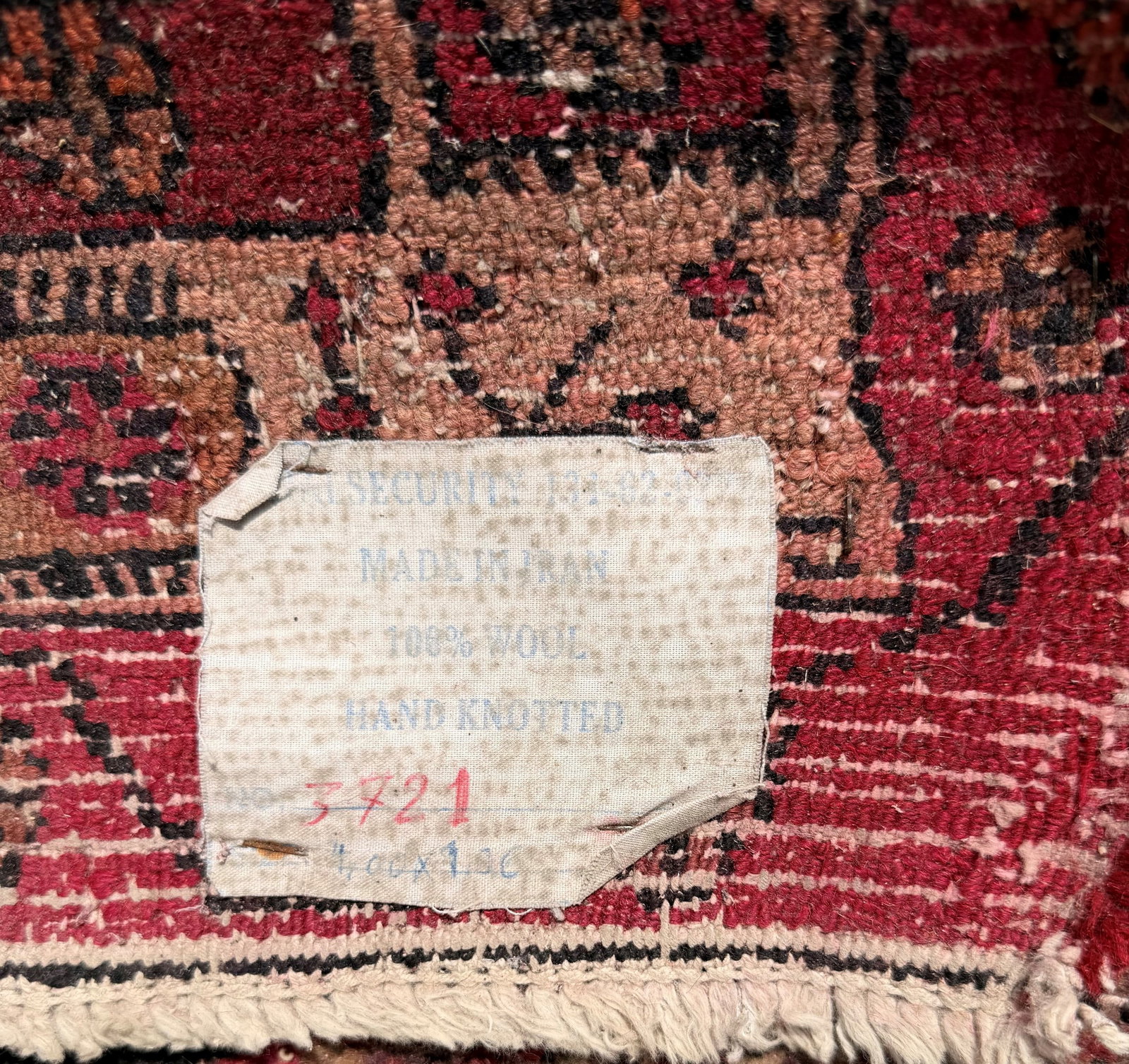 Hand-Knotted 100% Wool Persian Tribal Runner Rug - 6