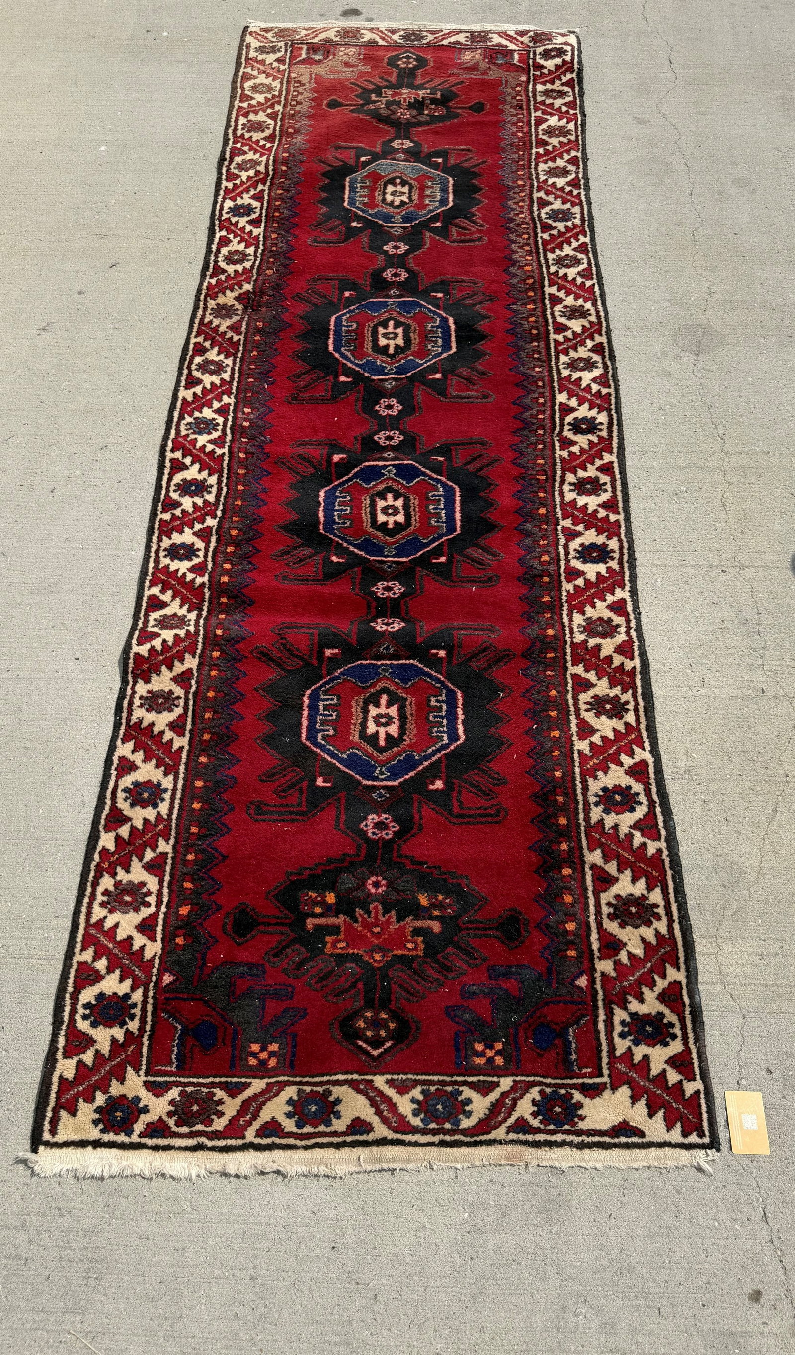 Hand-Knotted Baluchi Tribal Runner Rug - 3