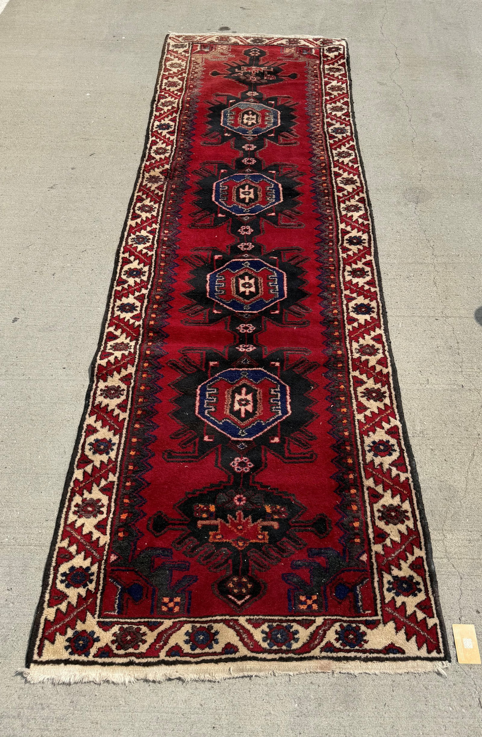 Hand-Knotted Baluchi Tribal Runner Rug - 5
