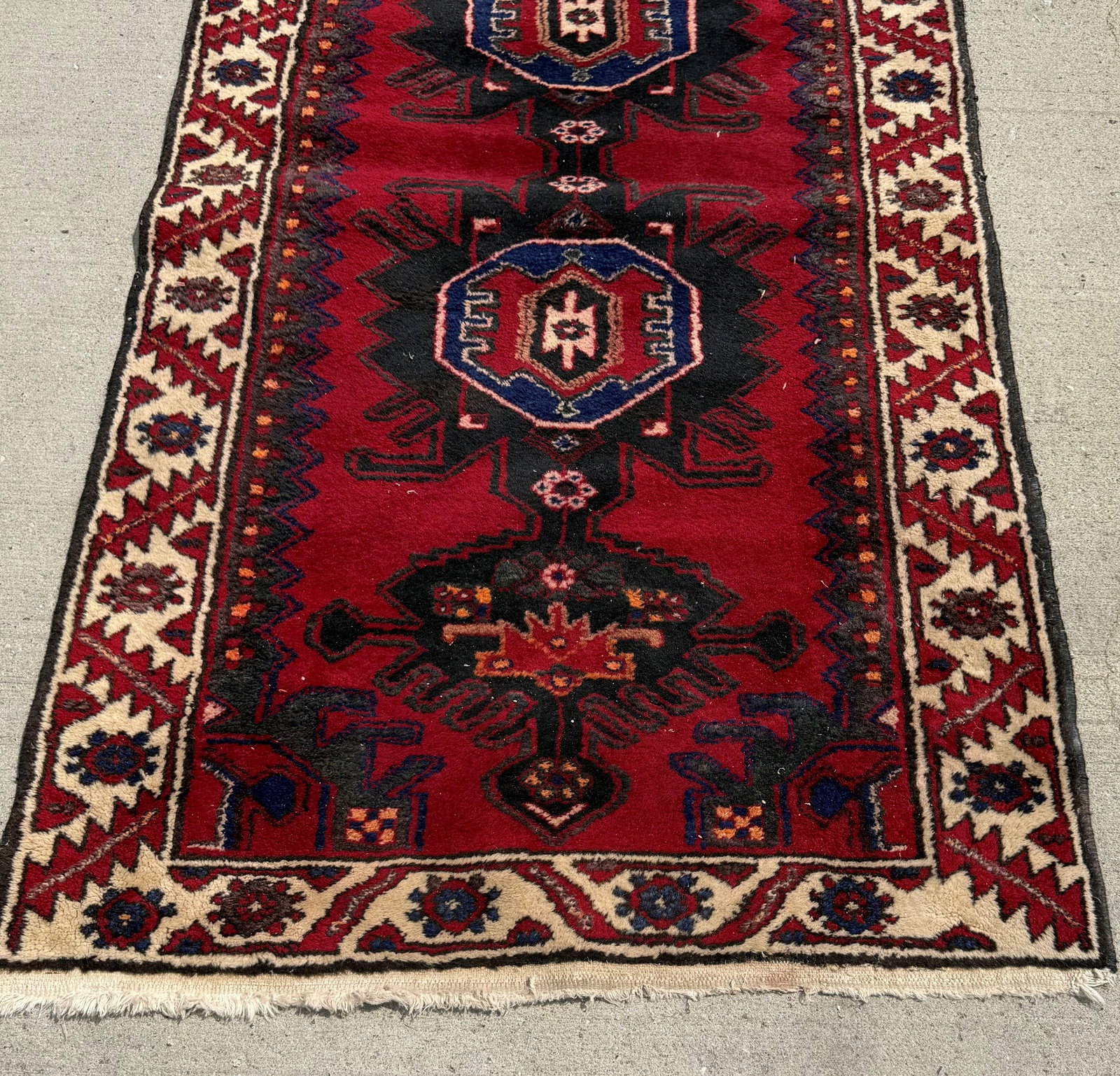 Hand-Knotted Baluchi Tribal Runner Rug - 6