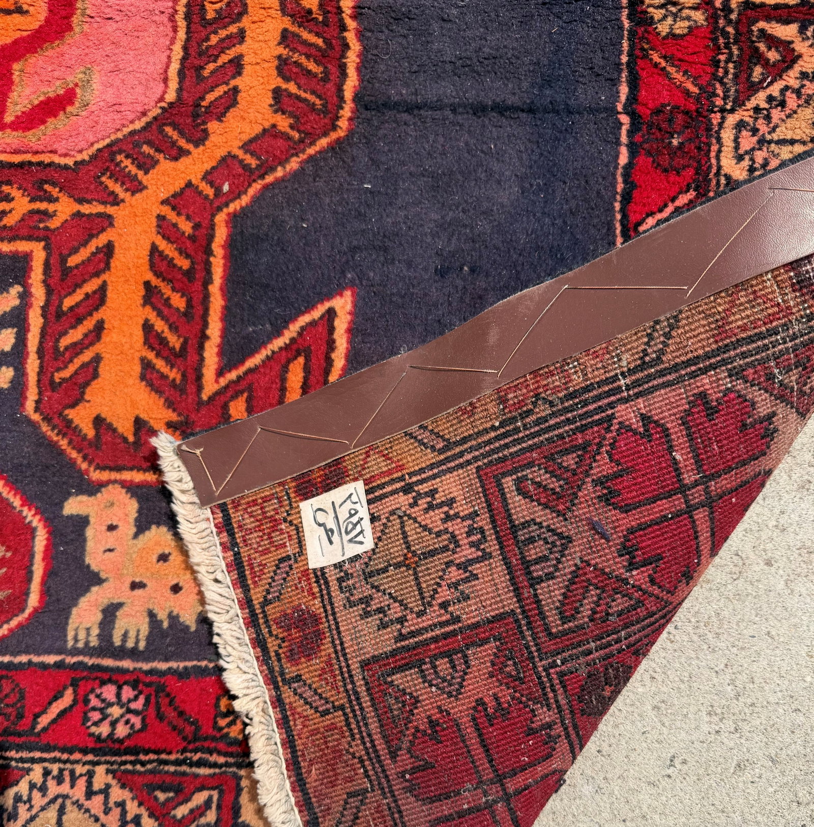 Hand-Knotted Bokhara-Style Wool Runner Rug, Mid-20th Century - 5