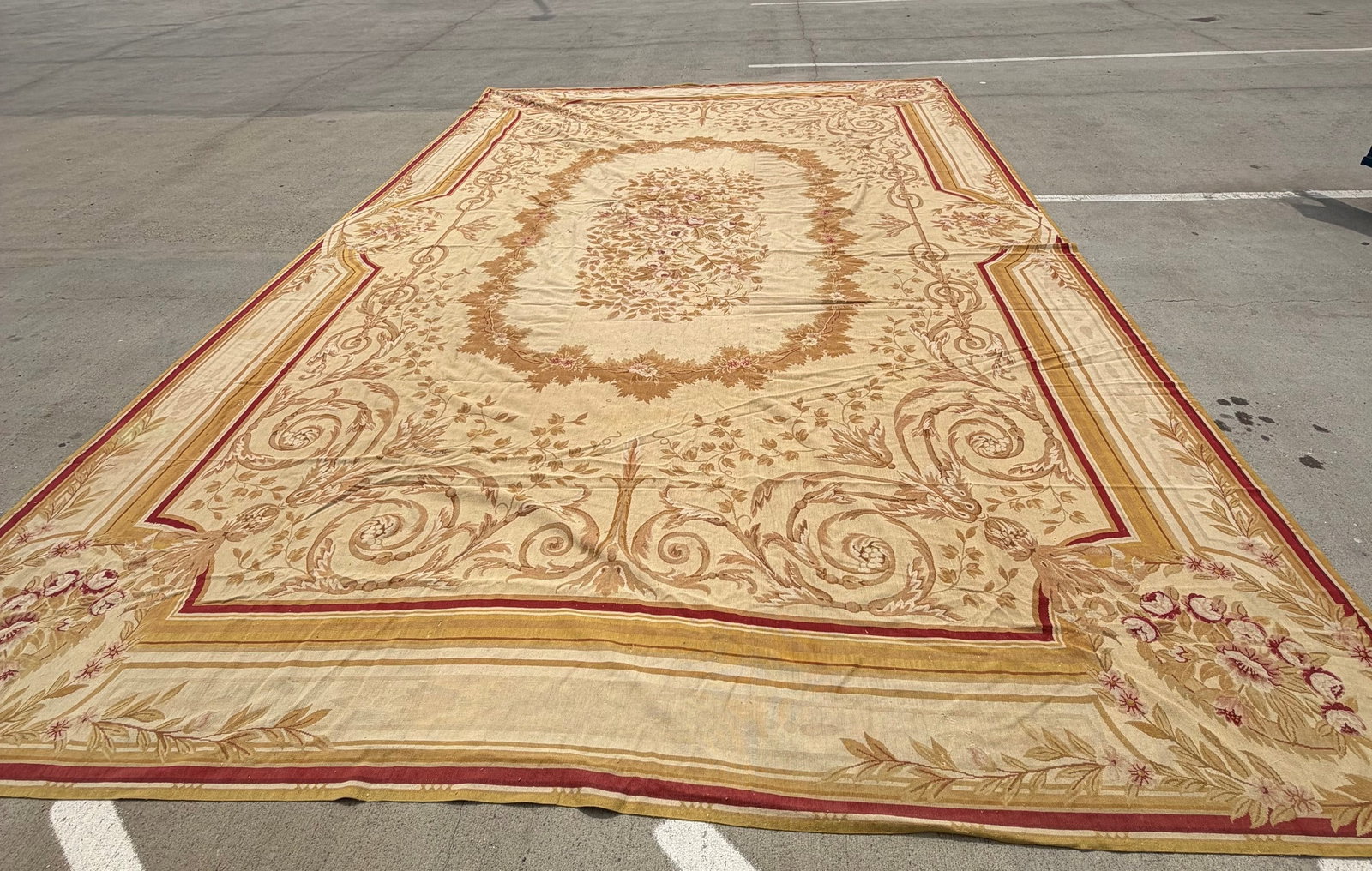 Large-Scale Neoclassical Style Aubusson Style Carpet, 20th Century - 2