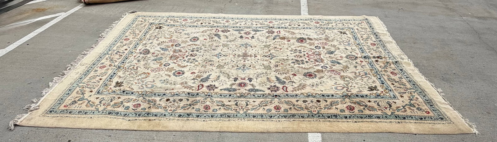 Hand-Knotted Persian Wool and Silk Area Rug - 7