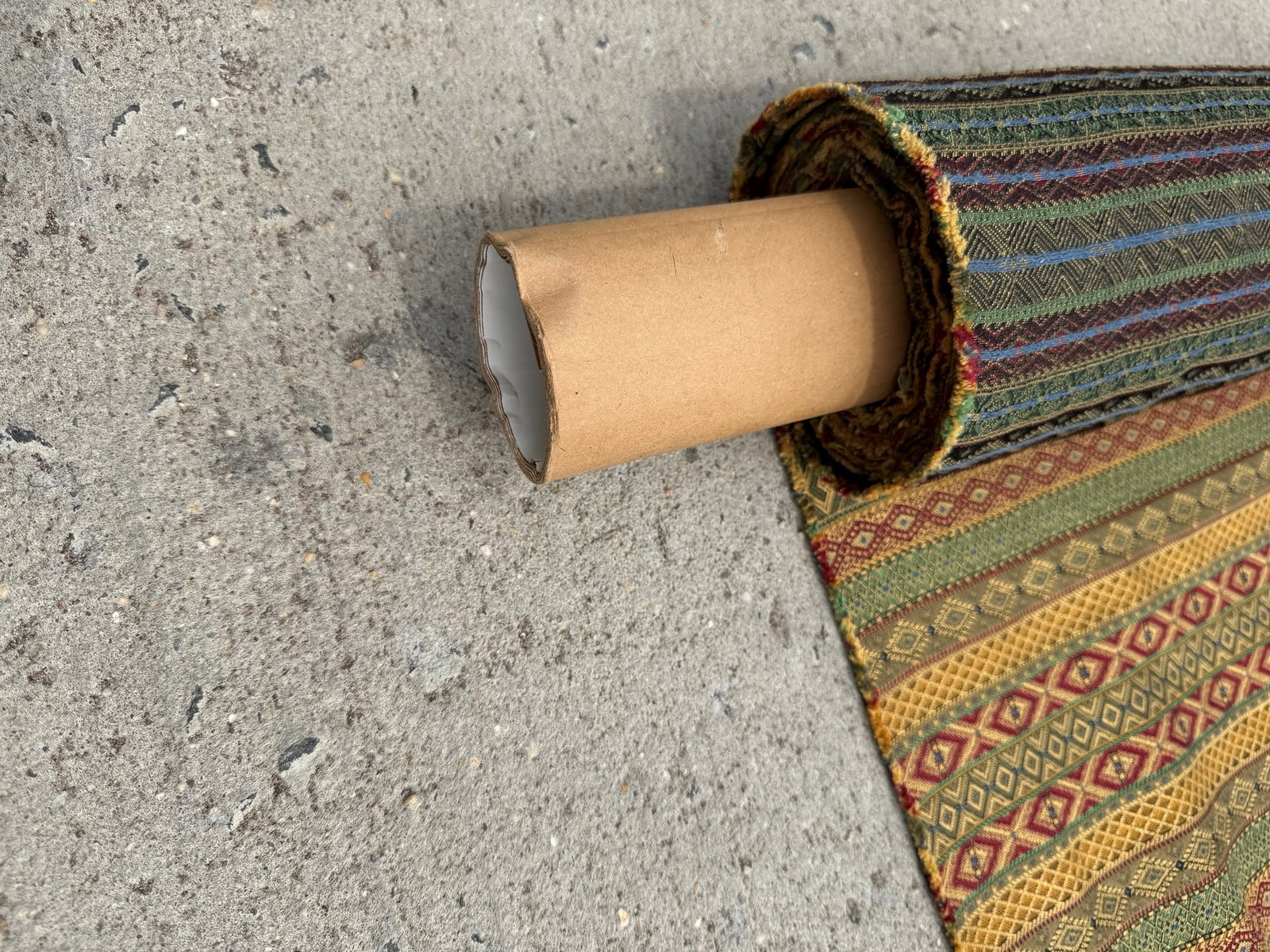 Roll of Southwestern Motif Upholstery Fabric - 3