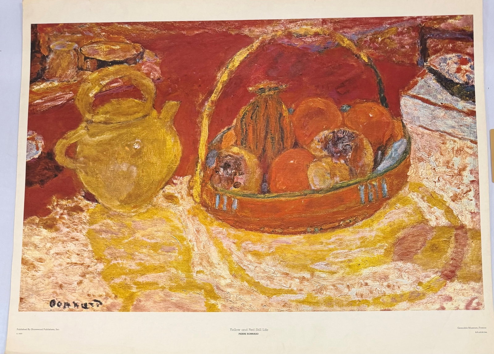 Pierre Bonnard (French, 1867-1947), "Yellow and Red Still Life" Print - 3