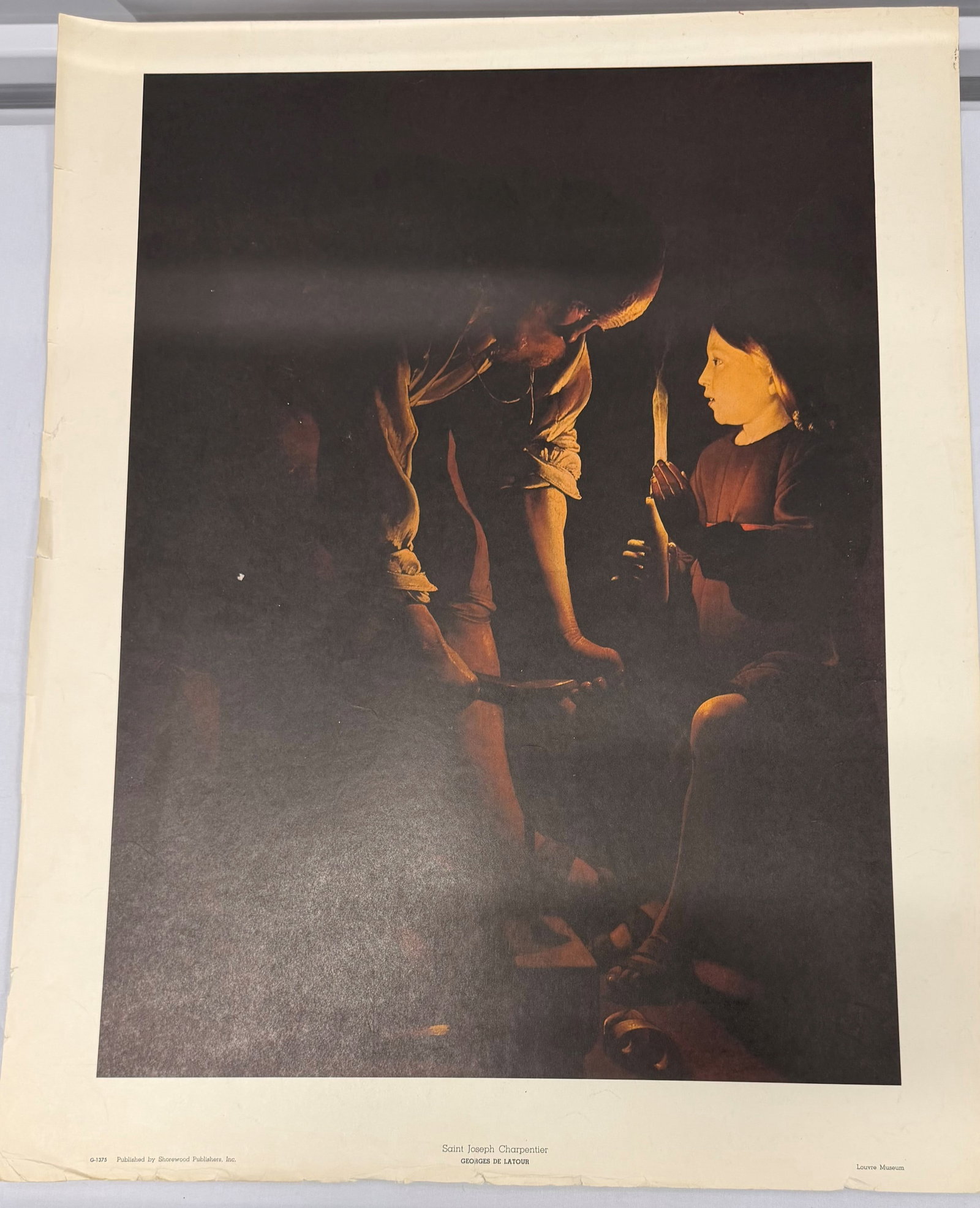 Print of Georges de La Tour's "Saint Joseph Charpentier" - 3