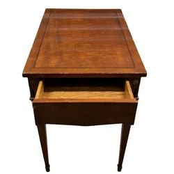Federal Style Inlaid Mahogany Side Table with Single Drawer (1 of 5)