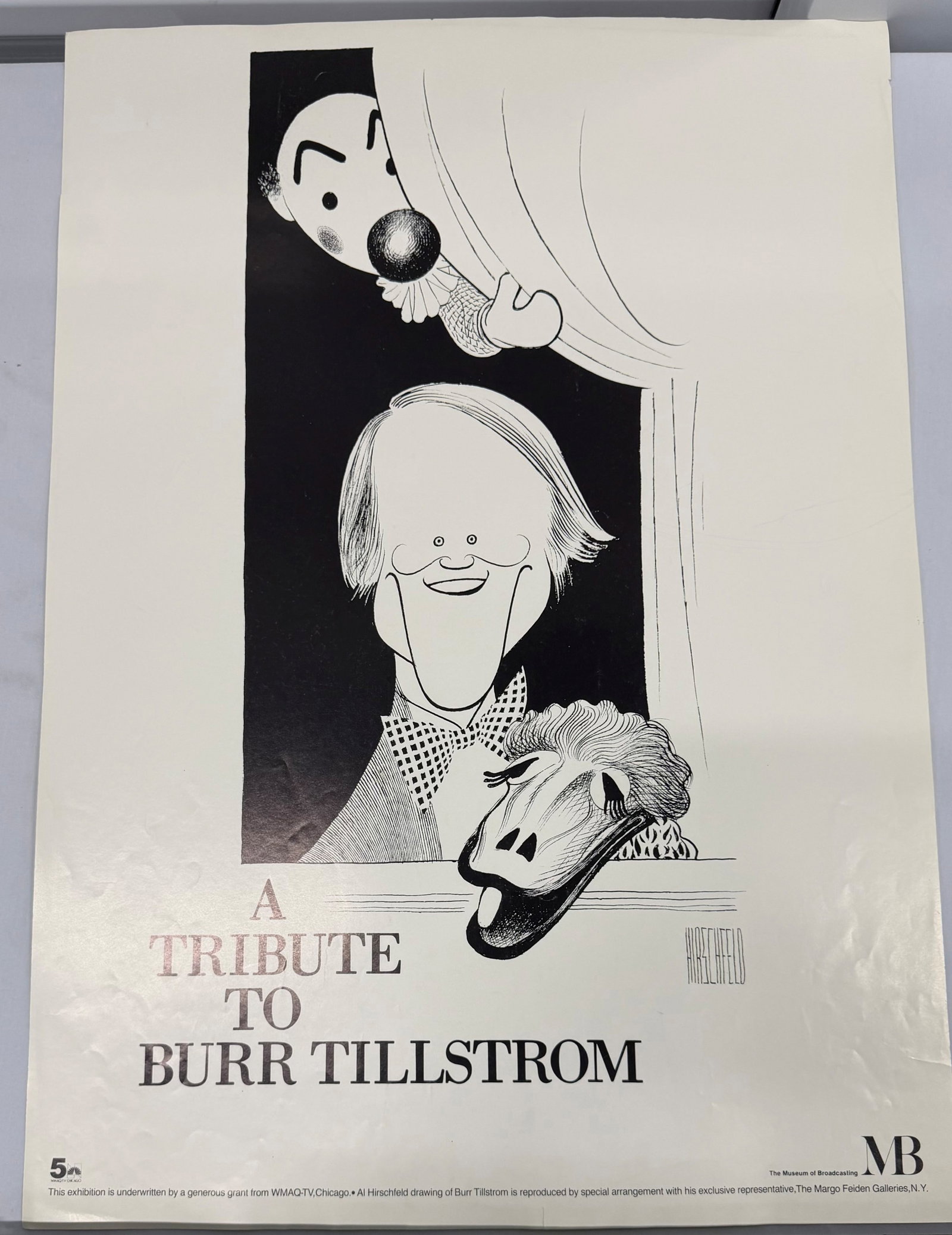 Al Hirschfeld (American, 1903-2003) "A Tribute to Burr Tillstrom" Lithograph Poster, 1986 - 2