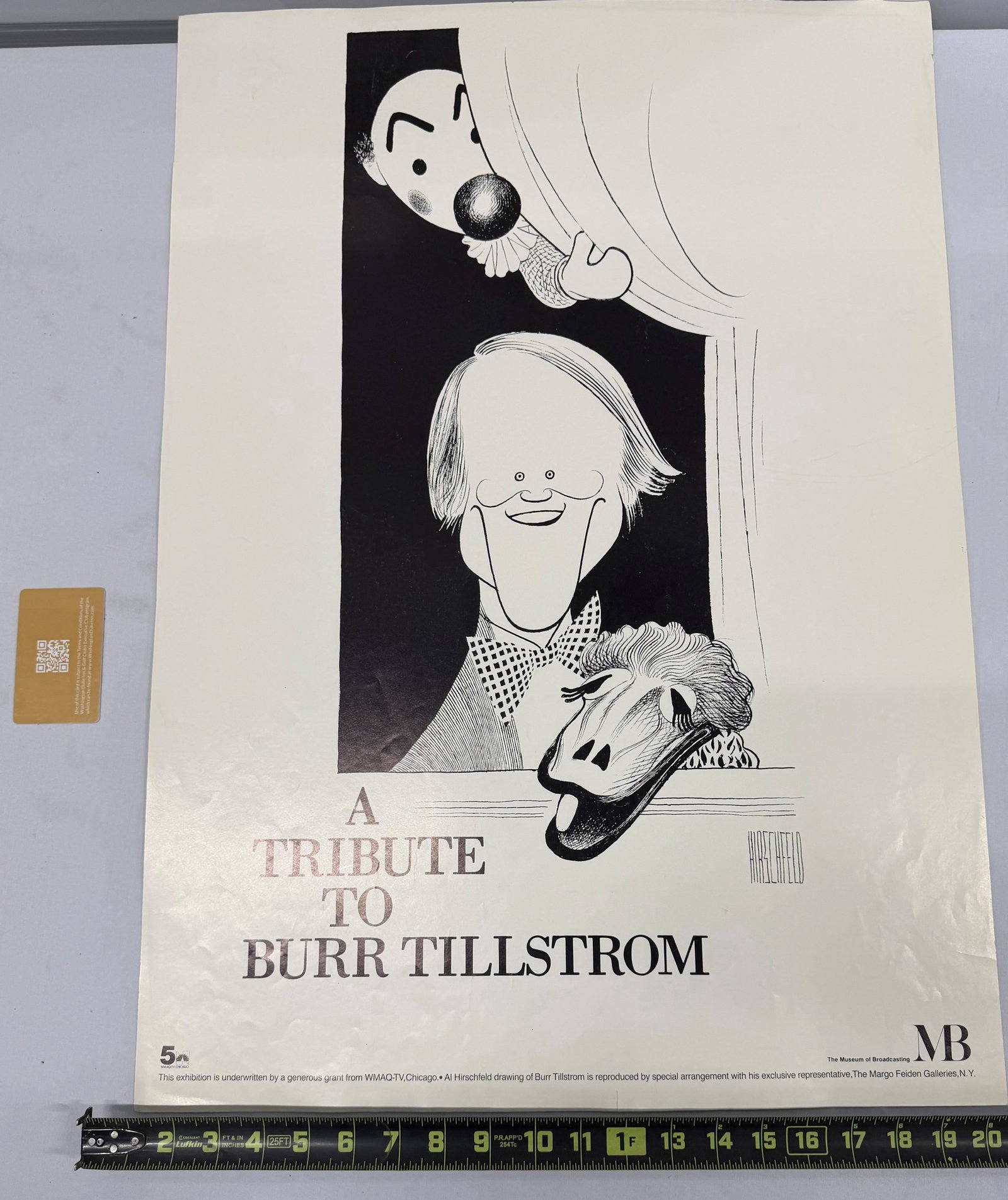 Al Hirschfeld (American, 1903-2003) "A Tribute to Burr Tillstrom" Lithograph Poster, 1986 - 3