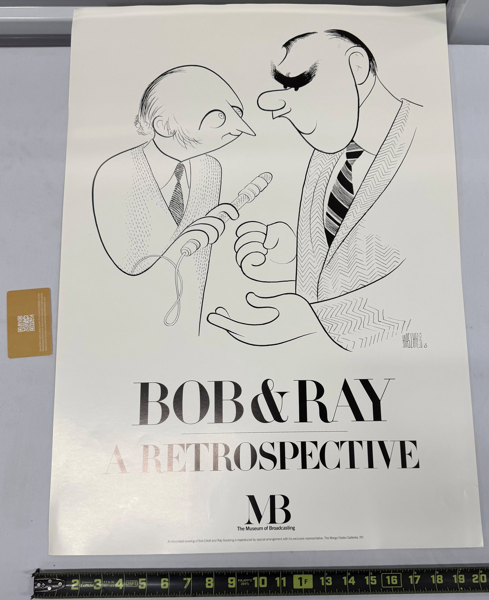 Al Hirschfeld "Bob & Ray: A Retrospective" Poster, Circa 1990s - 3
