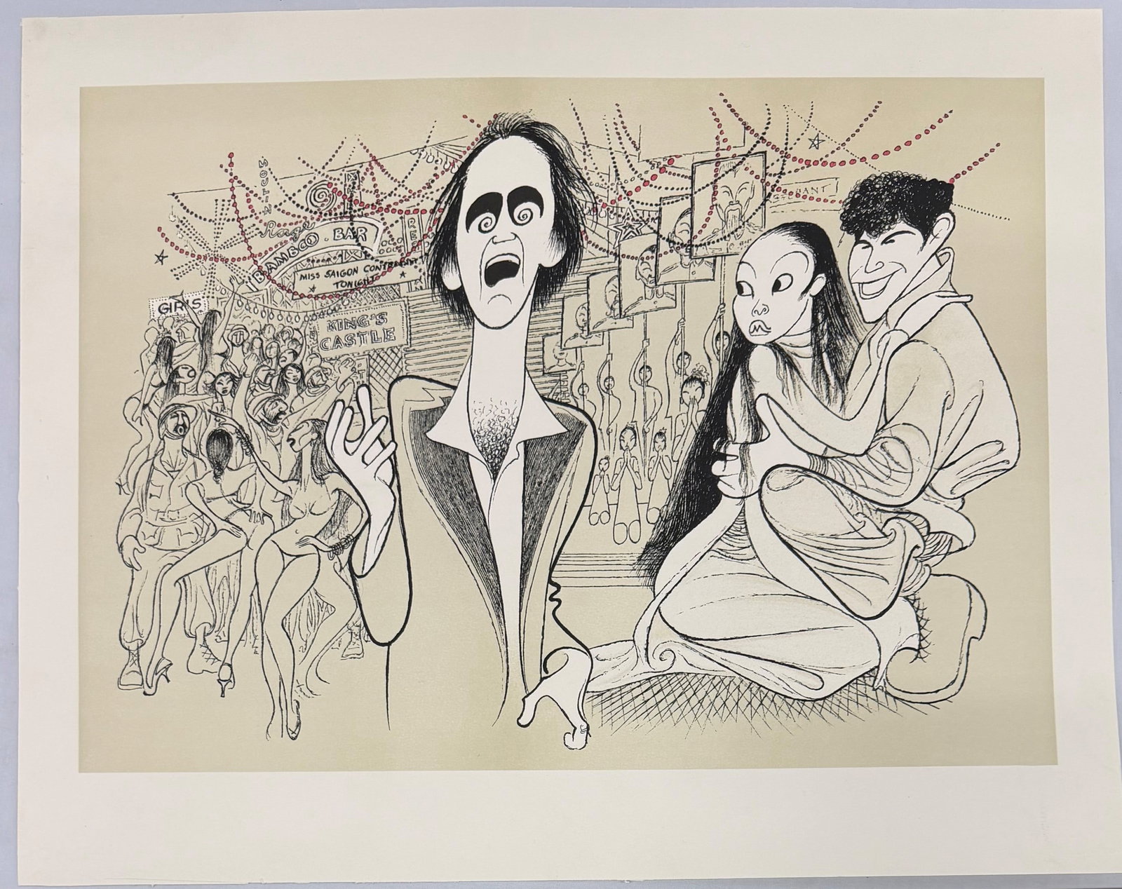 Al Hirschfeld, "Miss Saigon" Lithograph, Signed - 2
