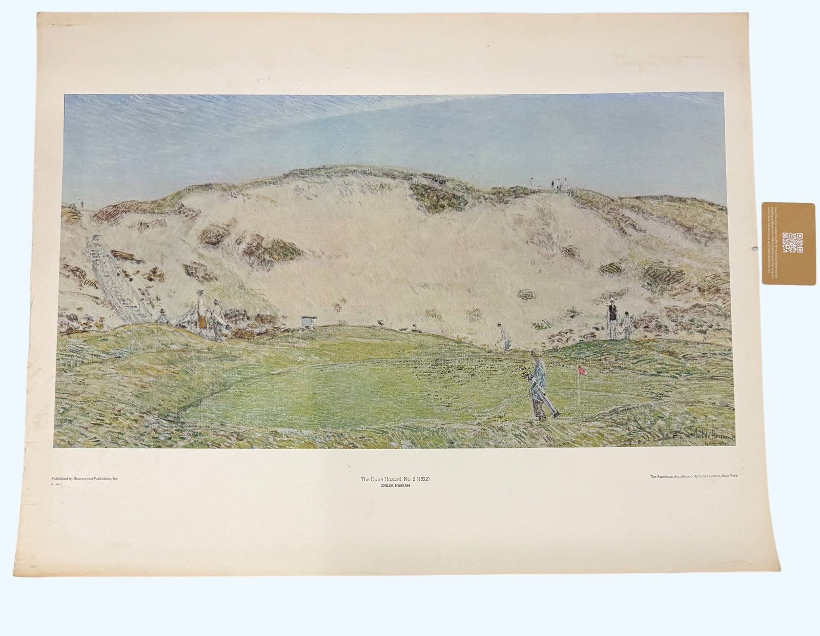 Colorful Print depicting a Golf Course, "The Dune Hazard, No. 2 (1923)" by George Bellows (1 of 3)