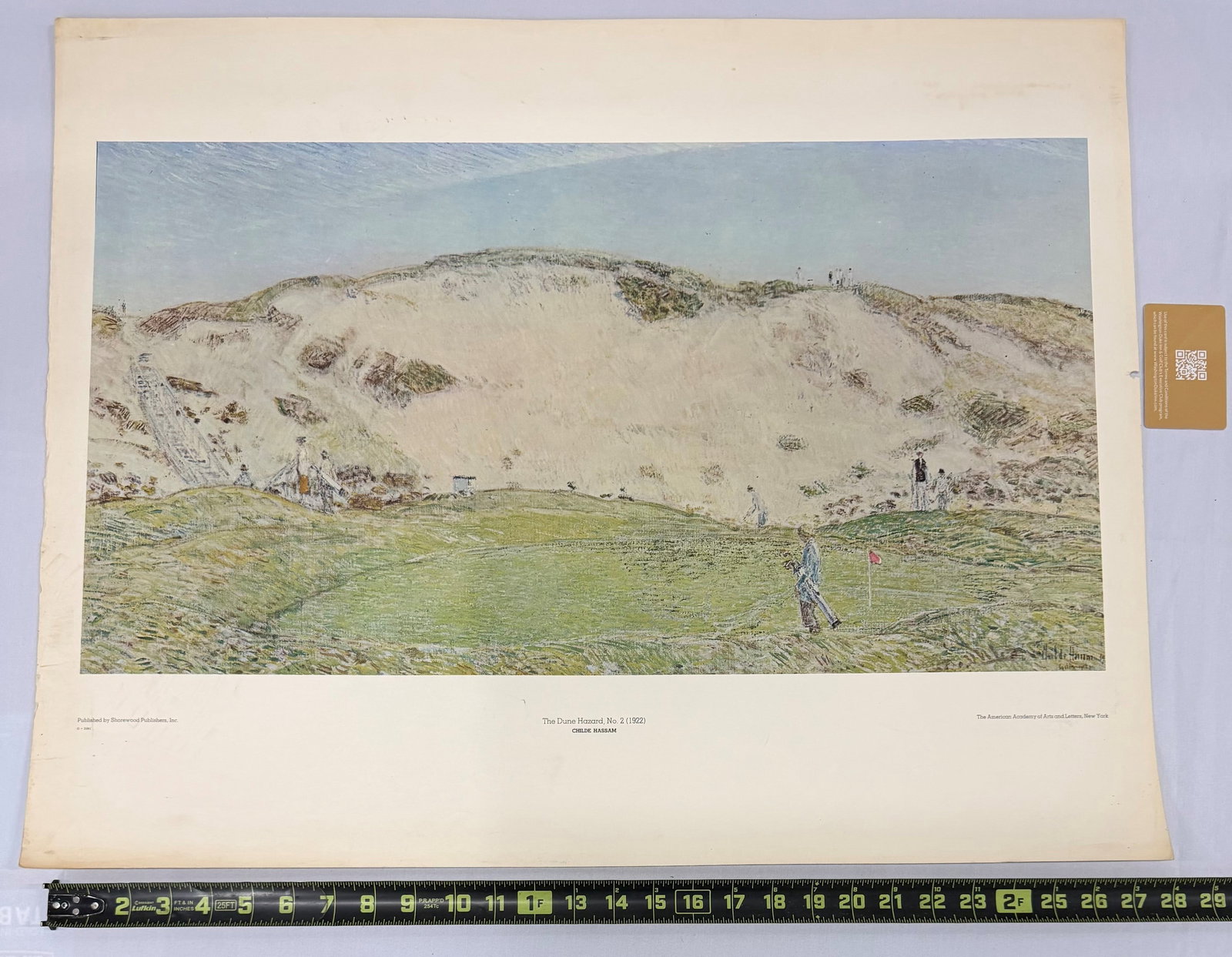 Colorful Print depicting a Golf Course, "The Dune Hazard, No. 2 (1923)" by George Bellows - 2