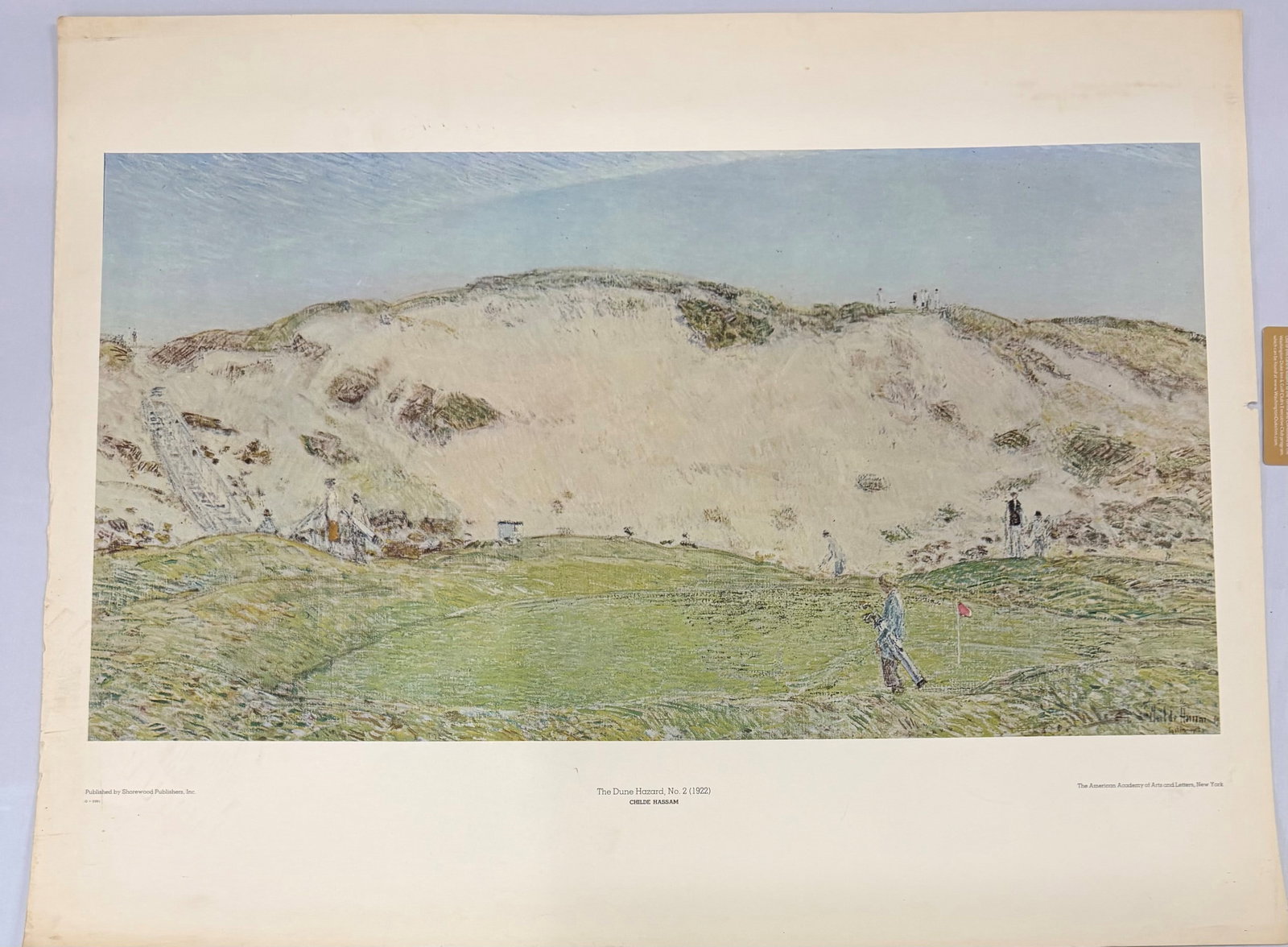 Colorful Print depicting a Golf Course, "The Dune Hazard, No. 2 (1923)" by George Bellows - 3