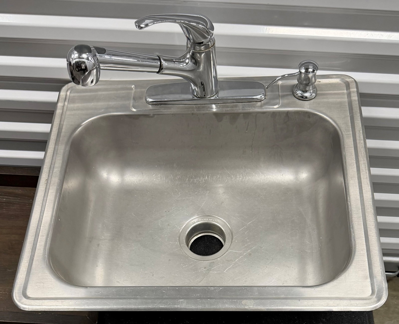 Stainless Steel Drop-in Bar Sink with Faucet and Soap Dispenser - 3