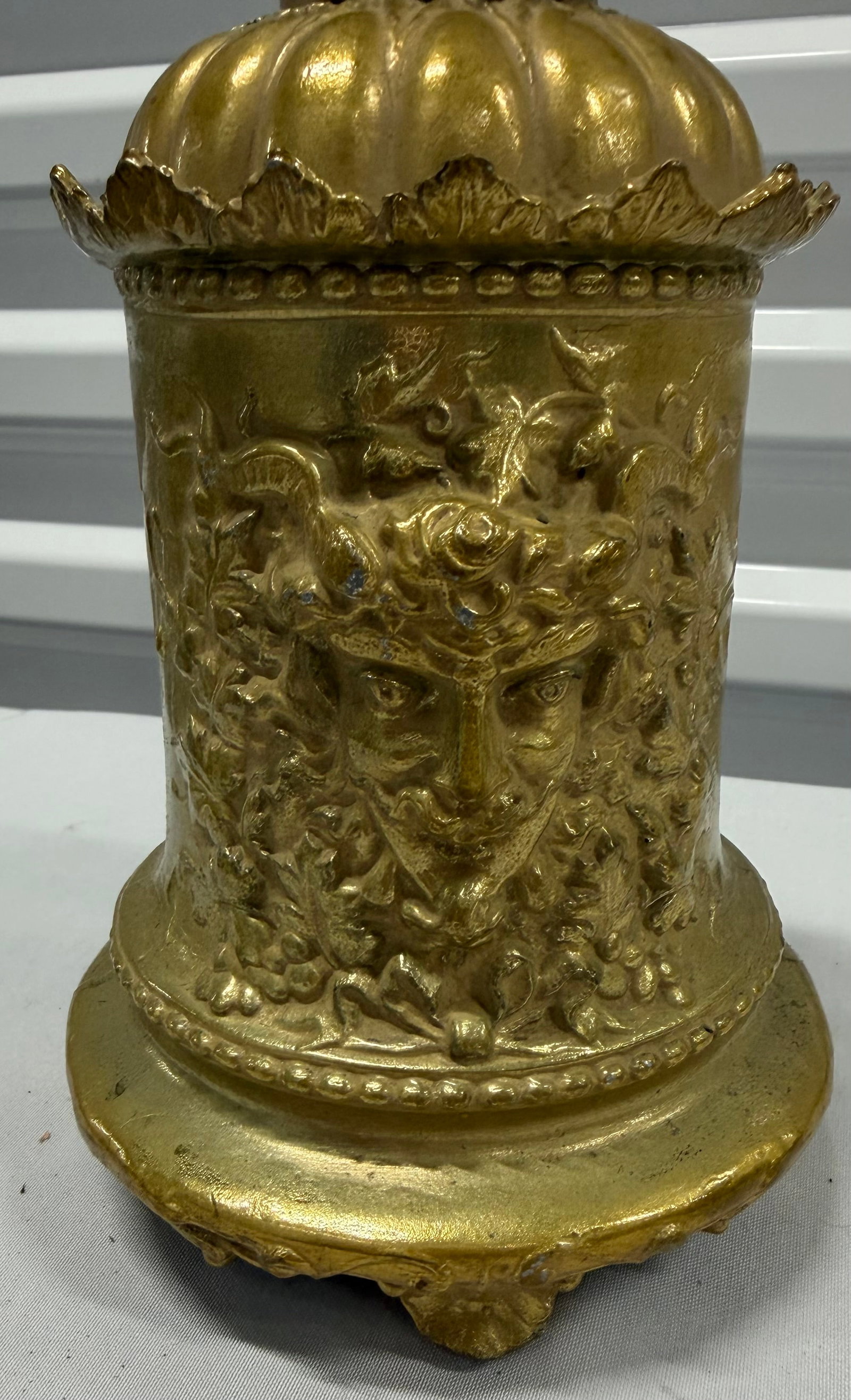 Gilt Metal Neoclassical Style Table Lamp - 4