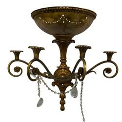 Gilt Metal and Crystal Sconce (1 of 1)