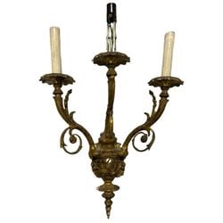 Gilt Bronze Three-Light Wall Sconce (1 of 2)