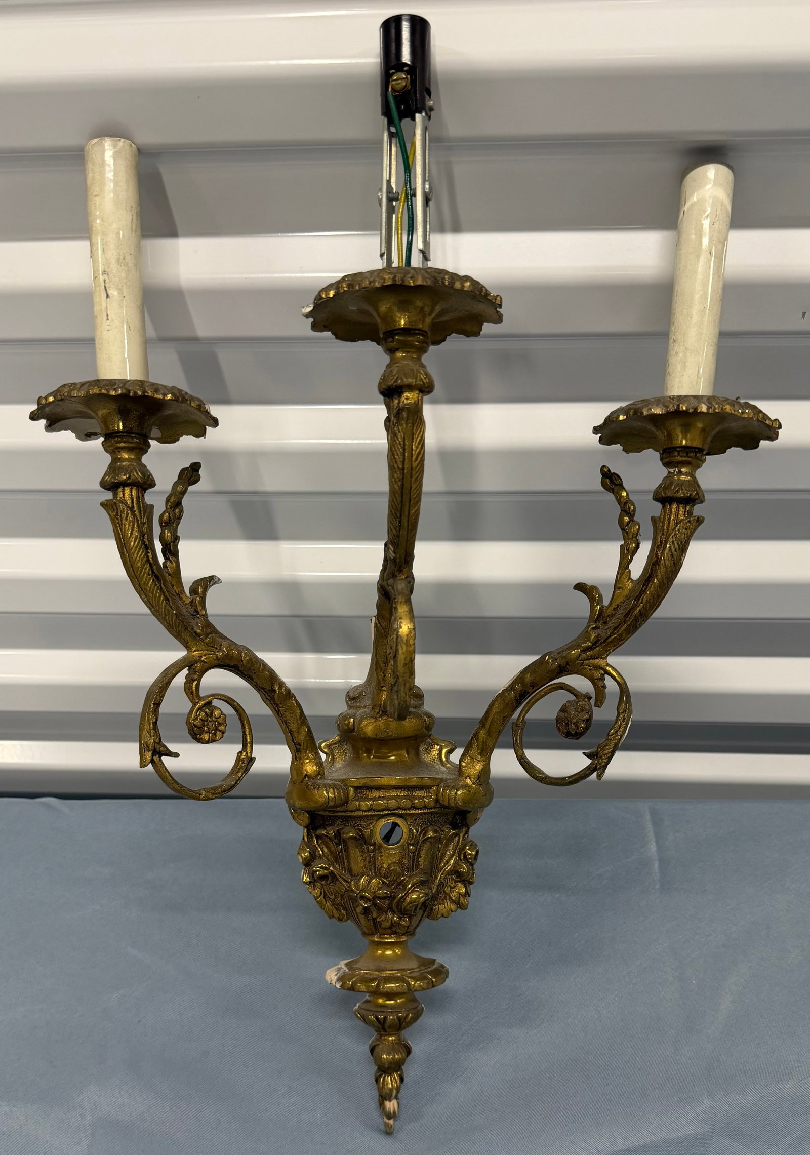 Gilt Bronze Three-Light Wall Sconce - 2