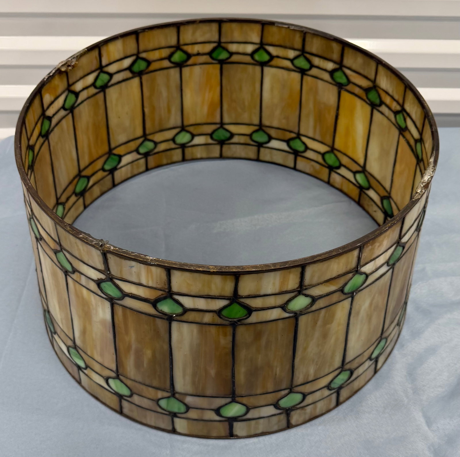 Arts & Crafts Style Stained Glass Lamp Shade - 2