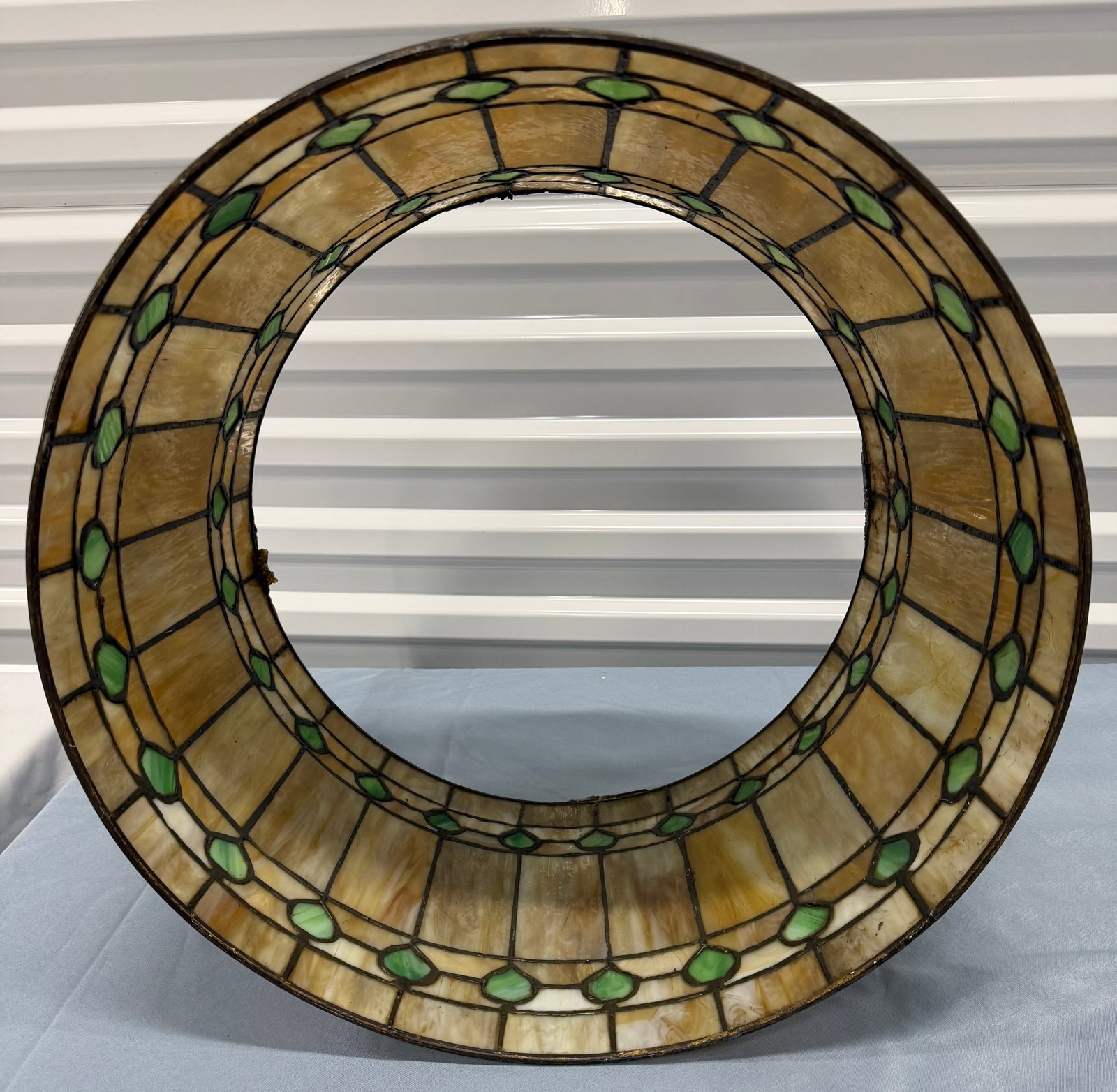 Arts & Crafts Style Stained Glass Lamp Shade - 5