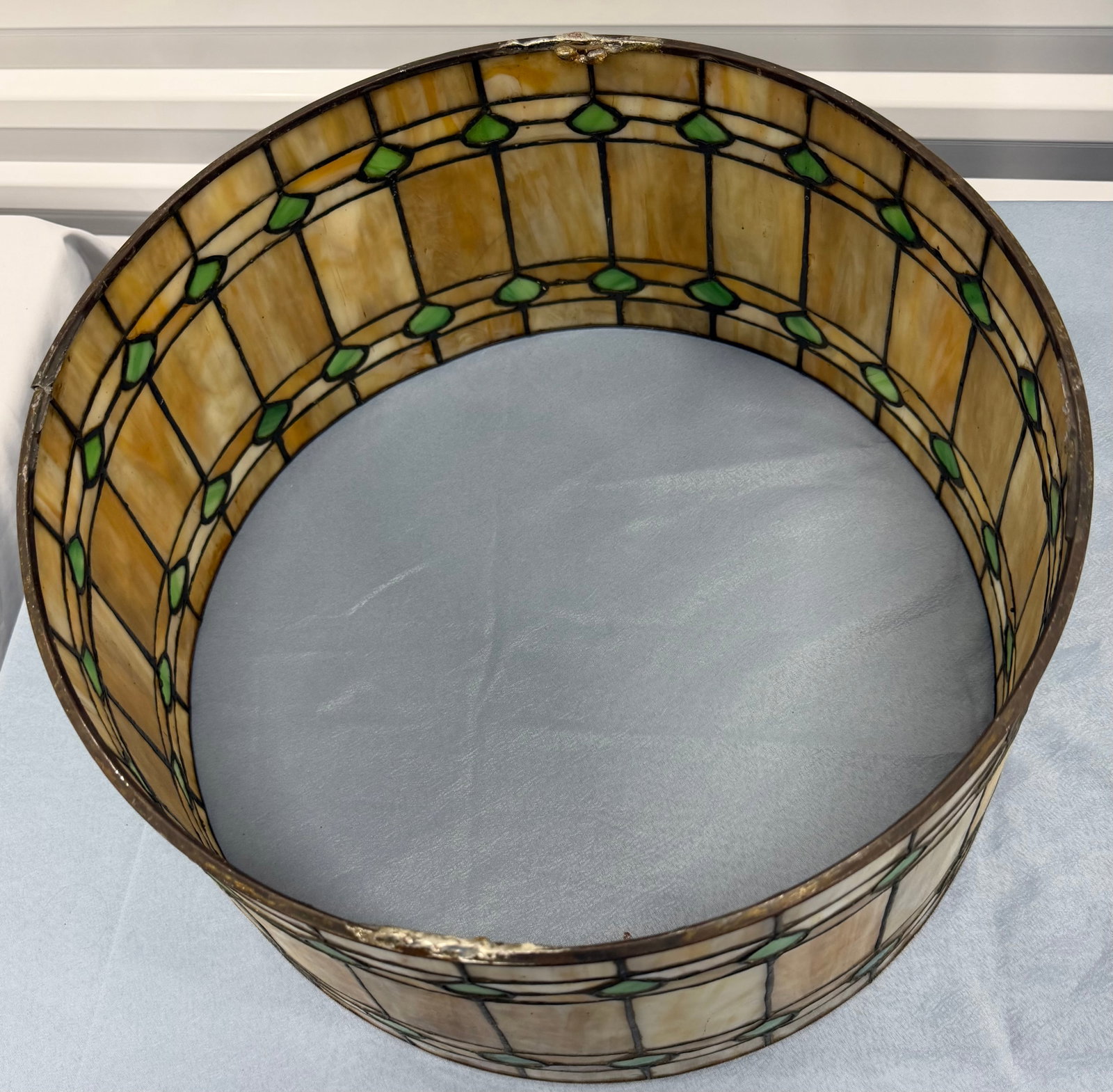 Arts & Crafts Style Stained Glass Lamp Shade - 6