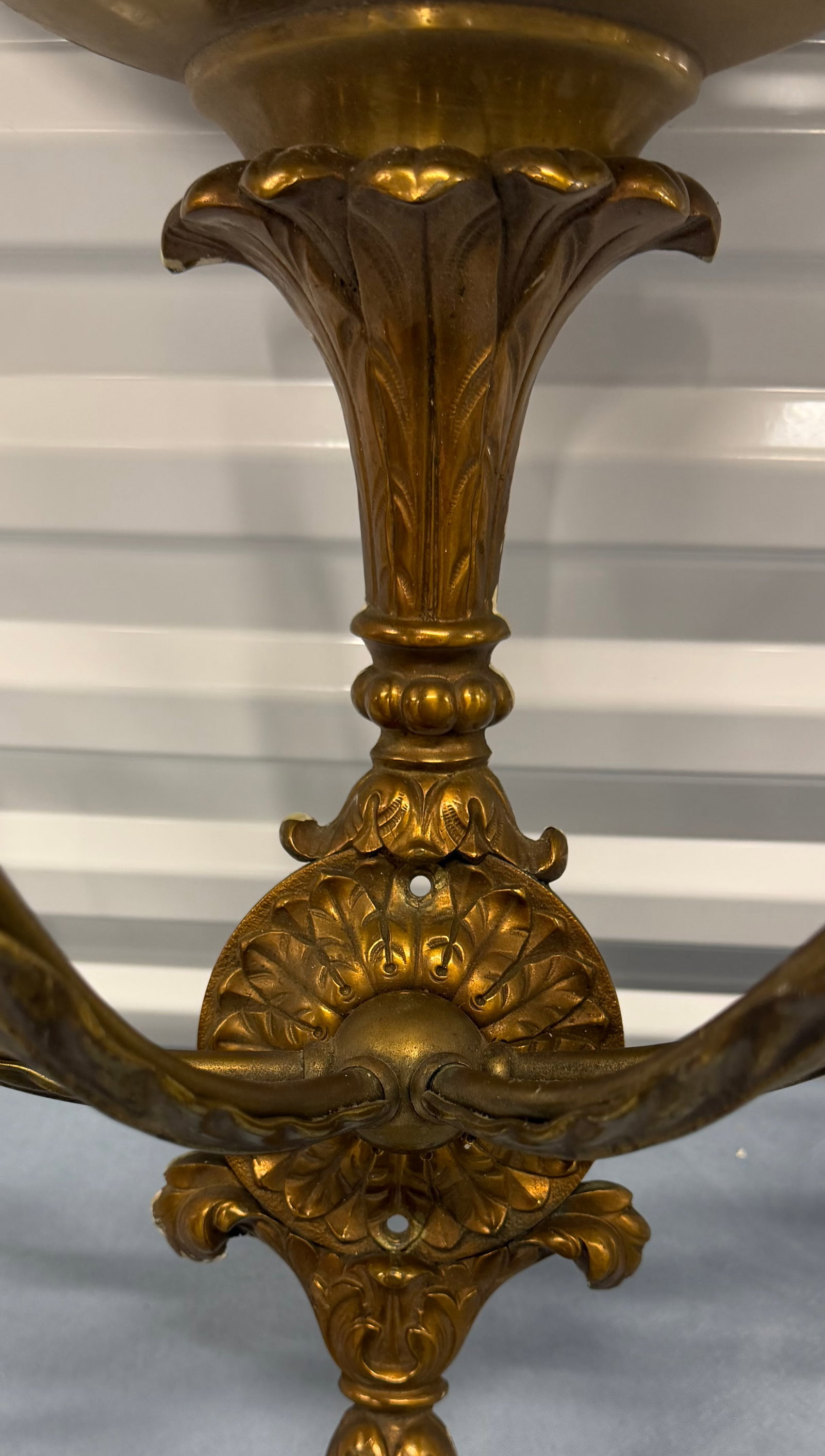 Gilt Bronze and Crystal Five-Light Chandelier Sconce - 2