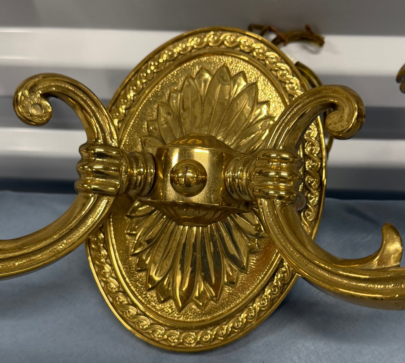 Pair of Rococo Revival Style Gilt Bronze Two-Light Wall Sconces - 2