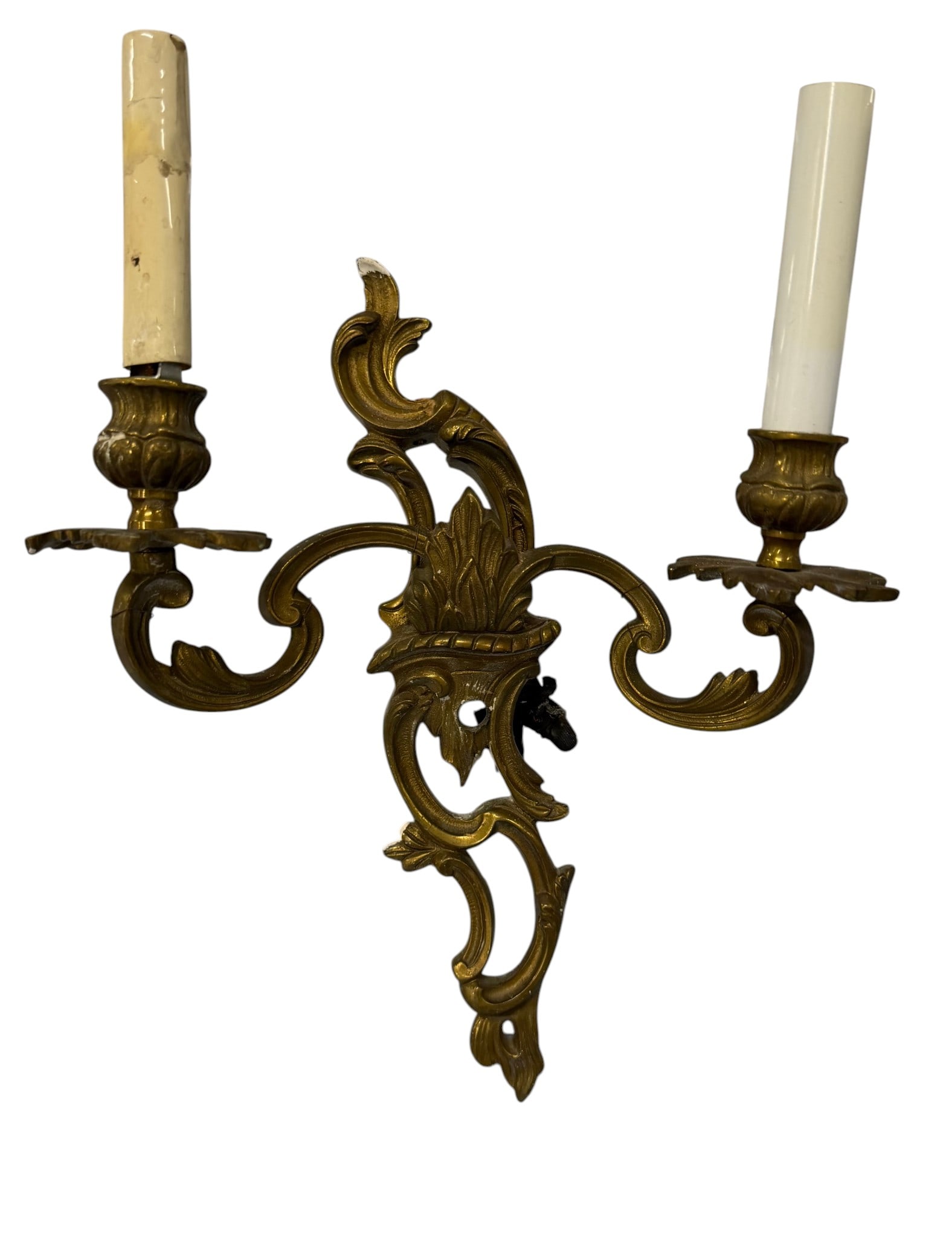 Pair of Rococo Revival Gilt Bronze Sconces (1 of 1)