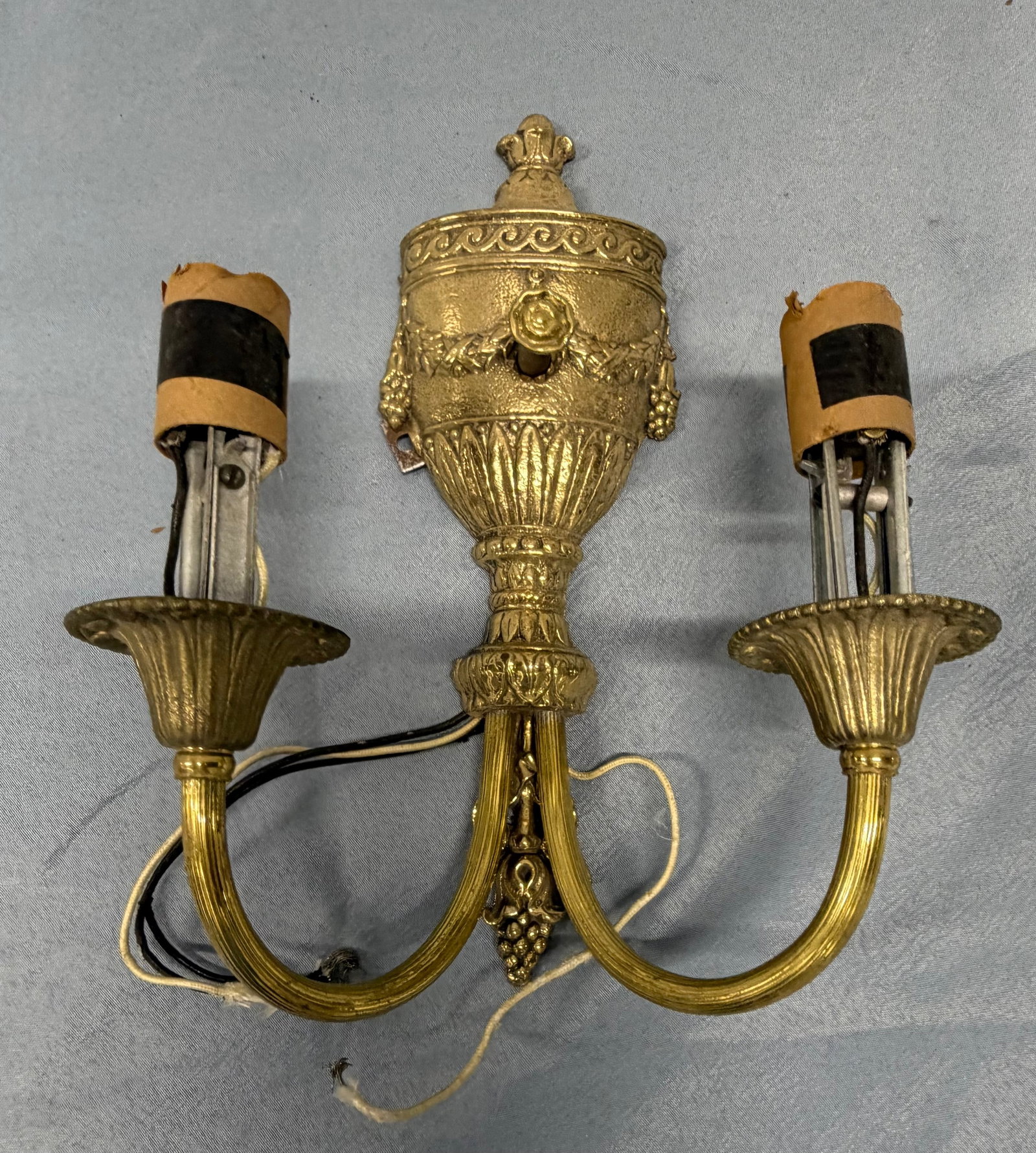 Pair of Louis XVI Style Gilt Bronze Two-Light Sconces - 3