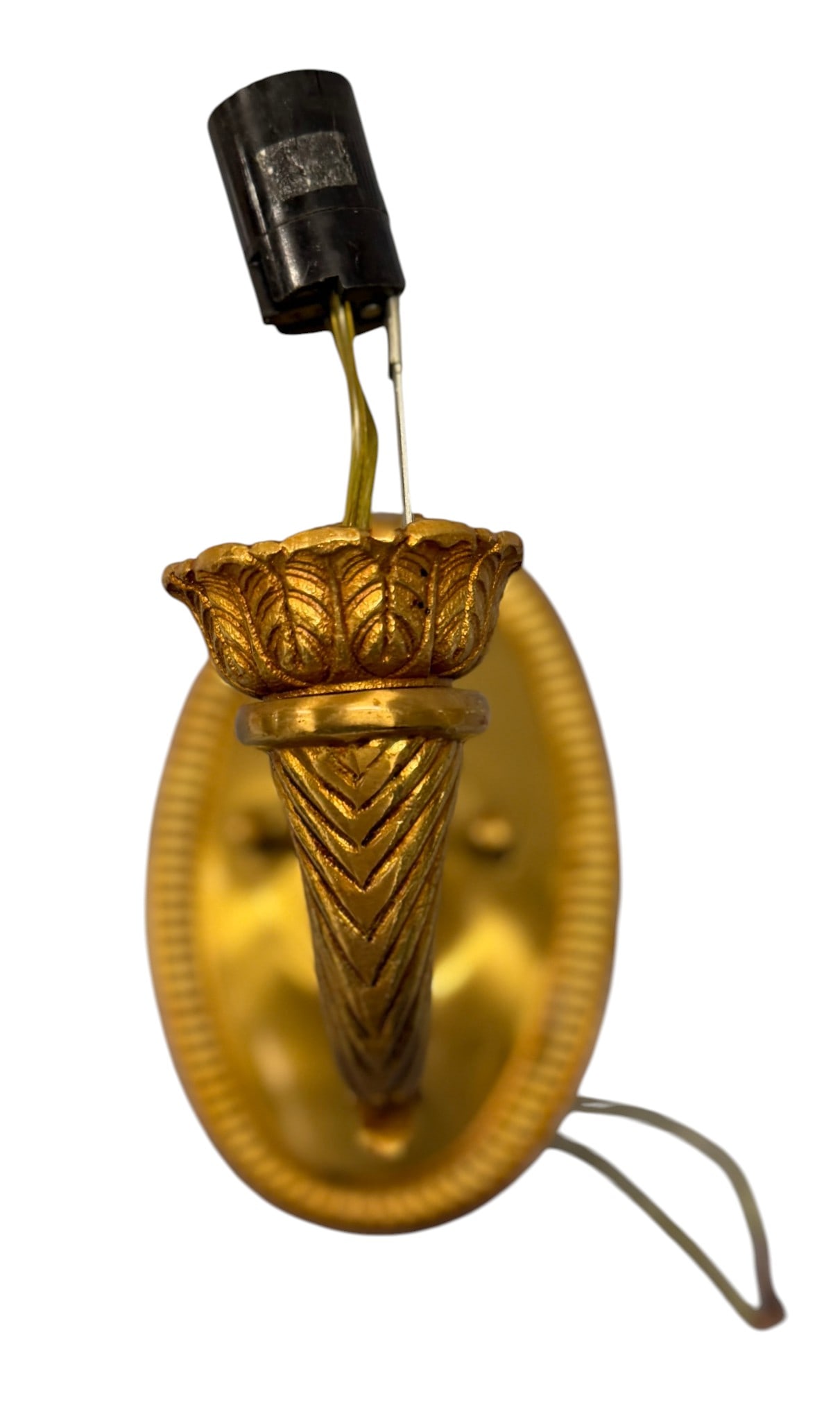 Gilt Metal Neoclassical Style Wall Sconce (1 of 4)