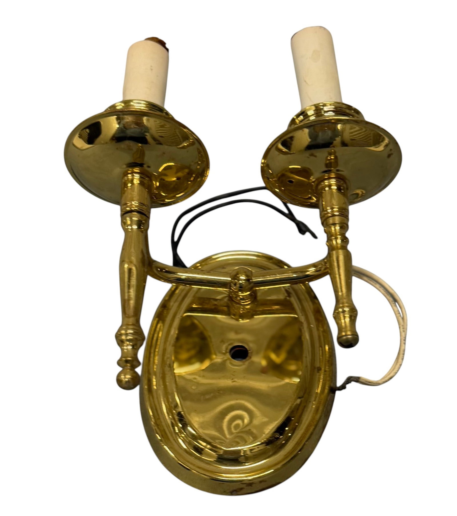 Brass Colonial Revival Two-Light Sconces (1 of 4)