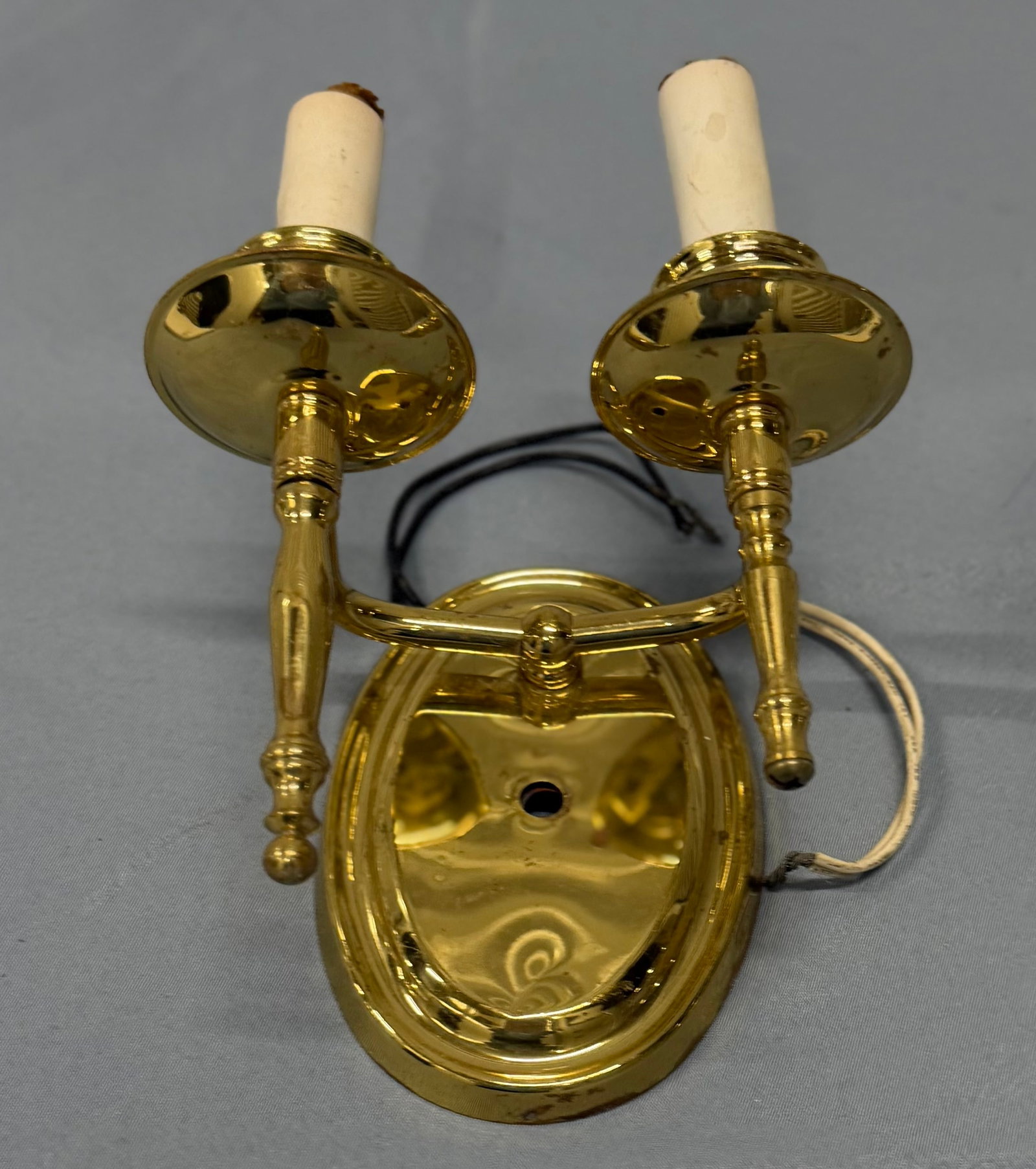 Brass Colonial Revival Two-Light Sconces - 2