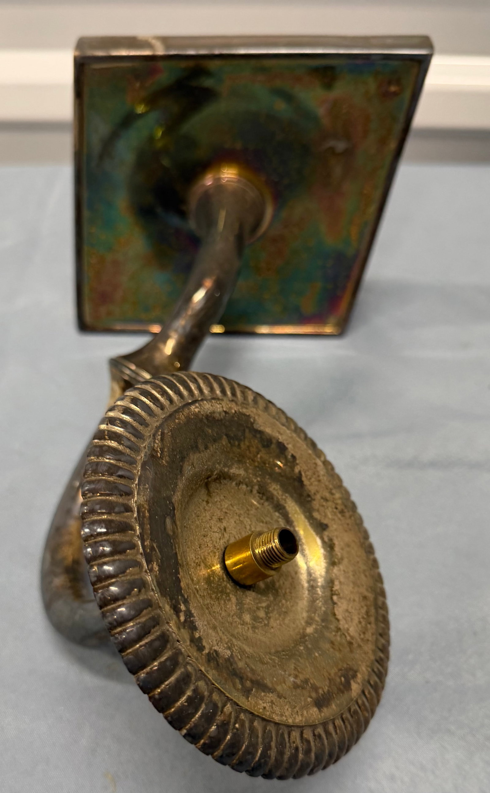 Silver Plate Wall Sconce Candle Holder - 2