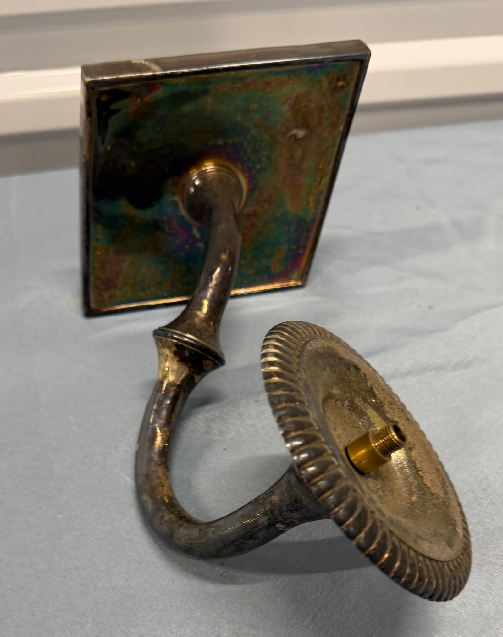 Silver Plate Wall Sconce Candle Holder - 3
