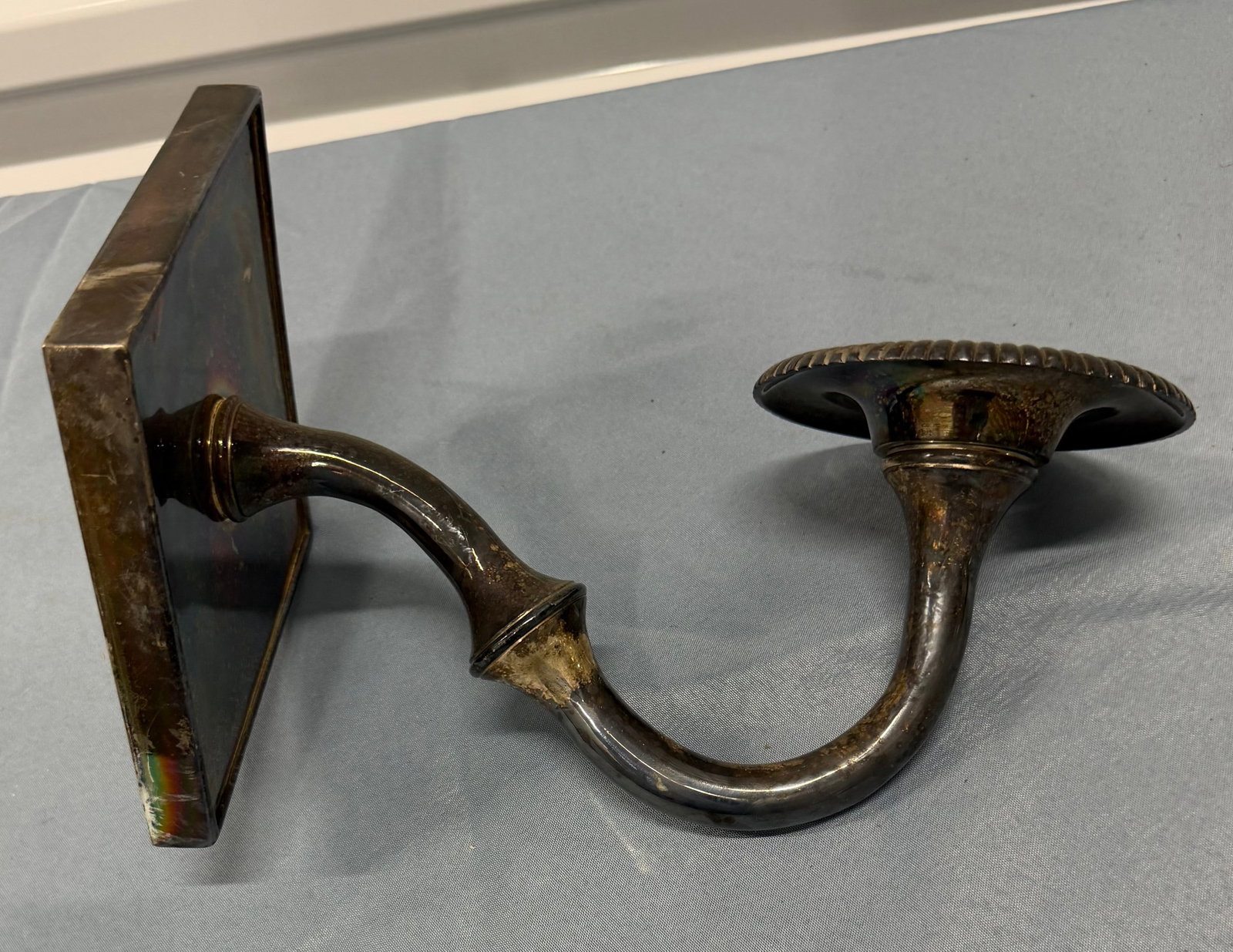 Silver Plate Wall Sconce Candle Holder - 5